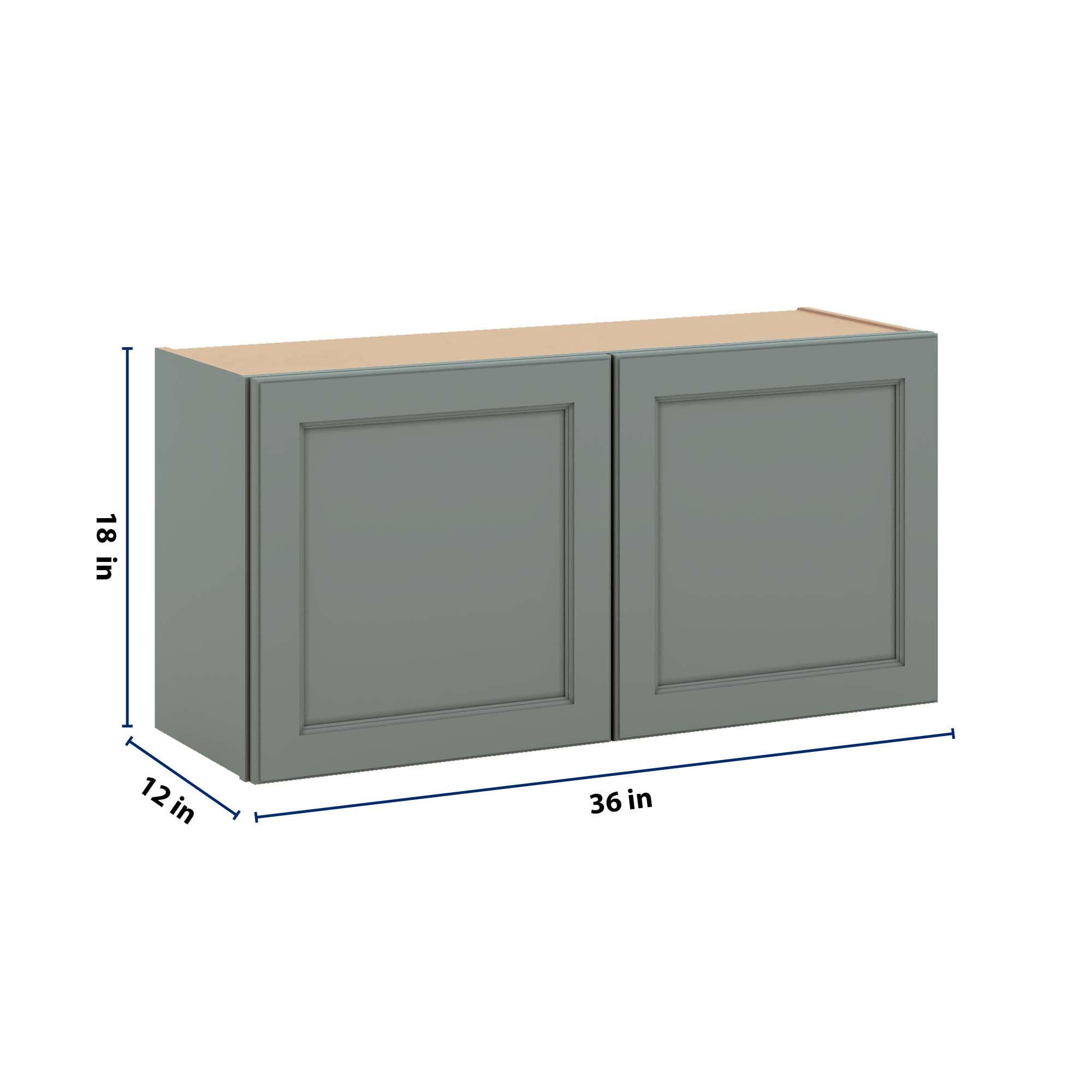 J&K Sage E3 Double Door Wall Cabinet - 36" W x 18" H