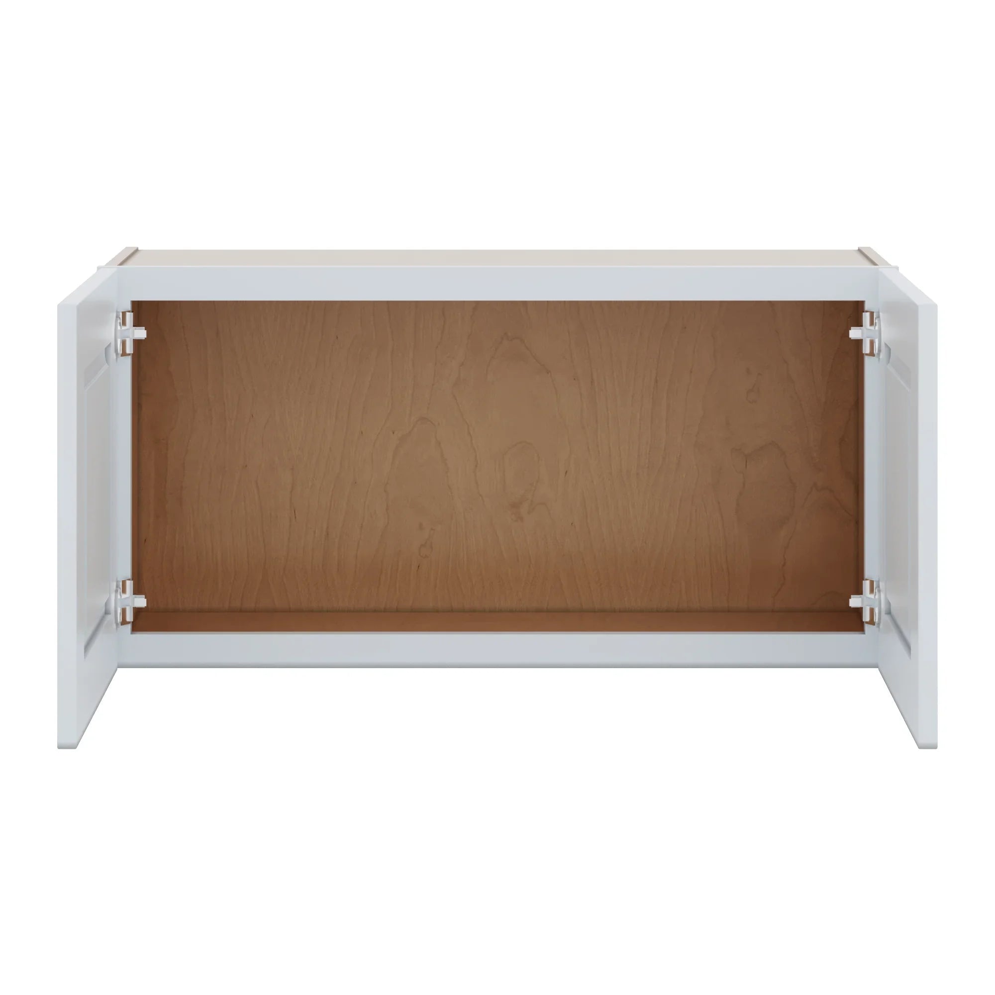 J&K White Shaker S8 Double Door Wall Cabinet 36" W x 18" H