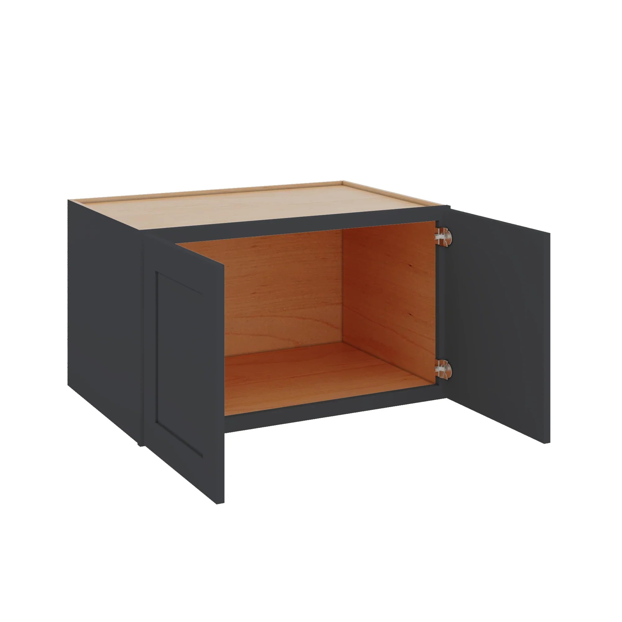 Modernform Cabinet Onyx Black Shaker 36" W X 21" H X 24" D Double Door Wall Cabinet