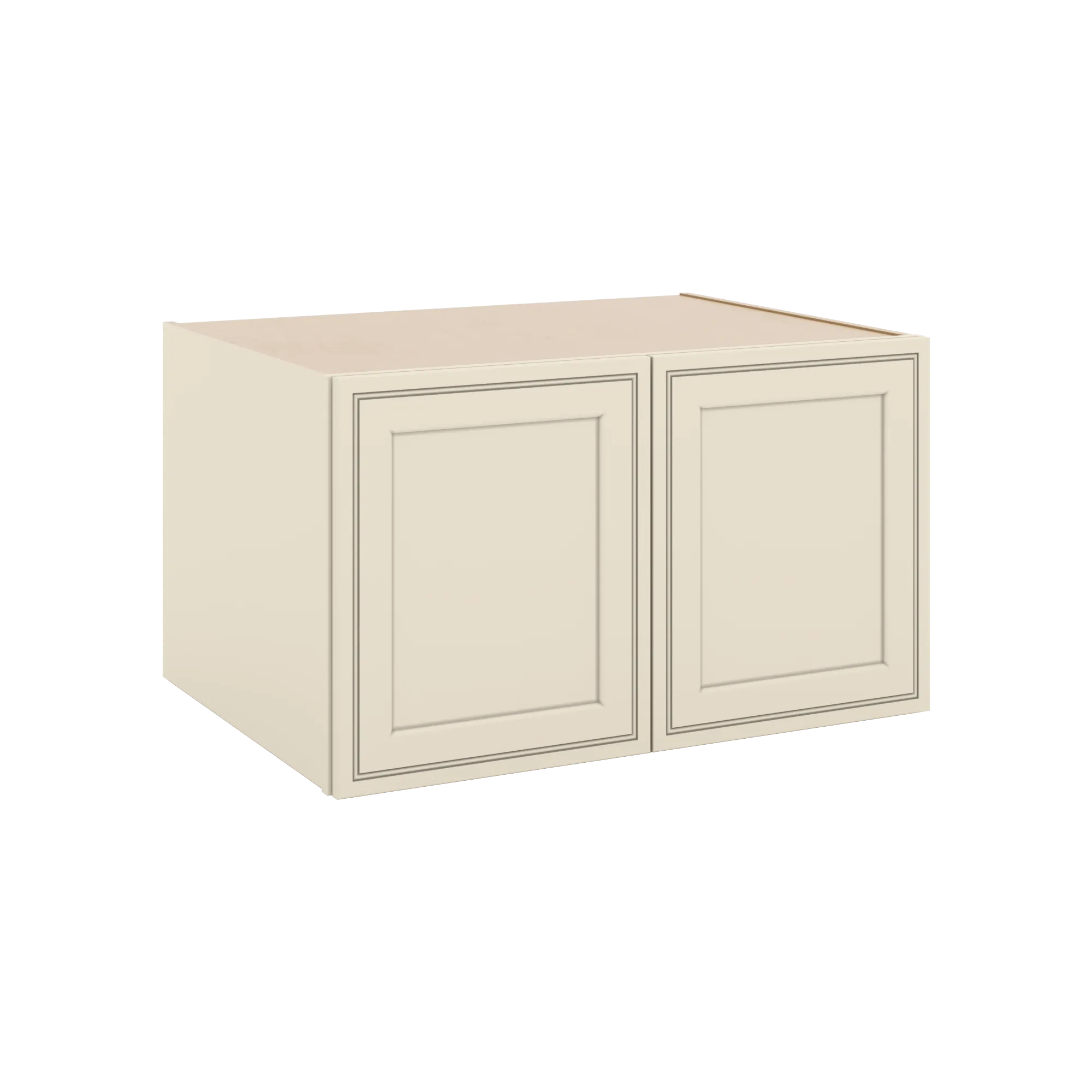 J&K Pearl Glazed H9 Refrigerator Wall Cabinet - 36" W x 21" H x 27" D
