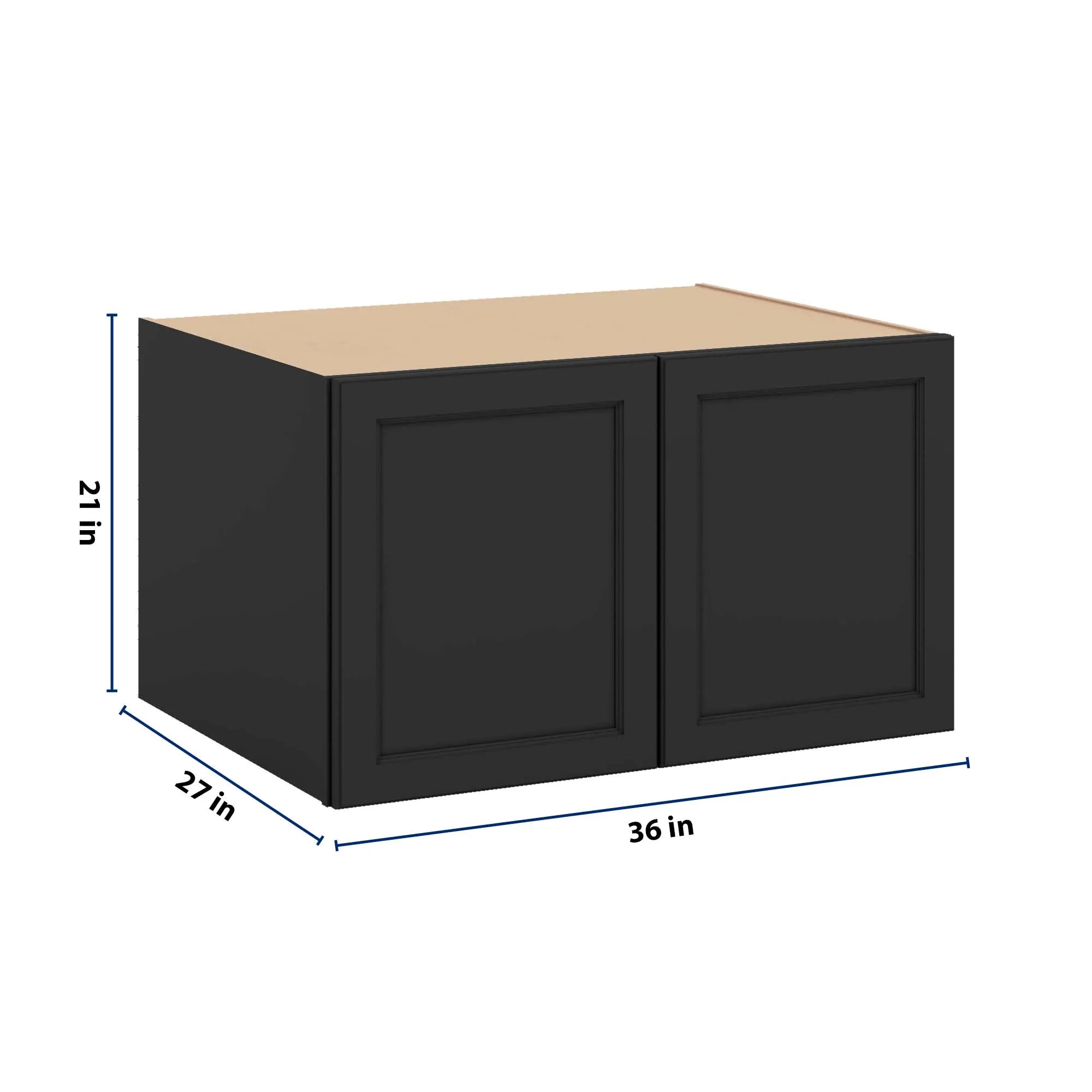 J&K Charcoal E2 Refrigerator Wall Cabinet - 36" W x 21" H x 27" D