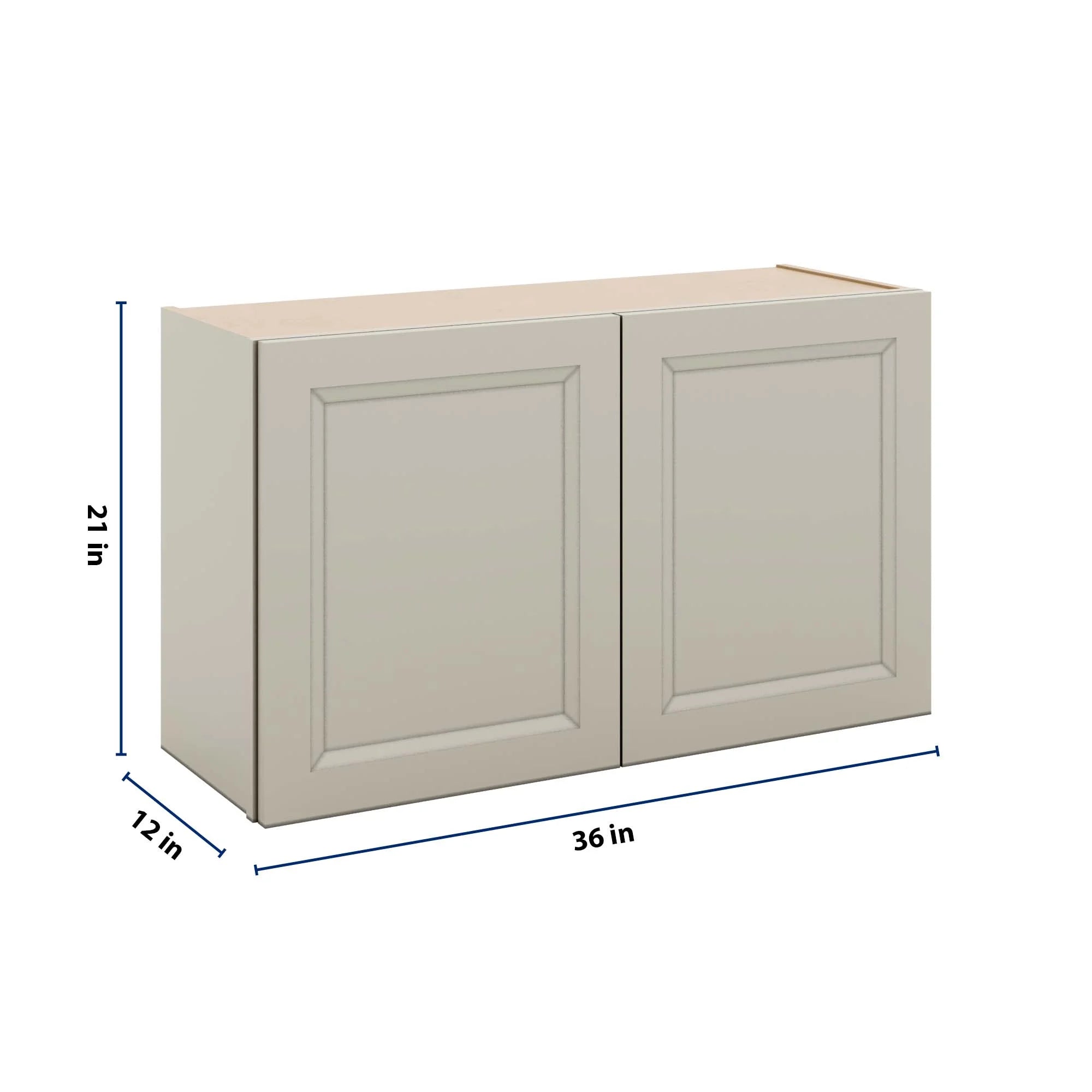 J&K Pebble B6 Double Door Wall Cabinet - 36" W x 21" H