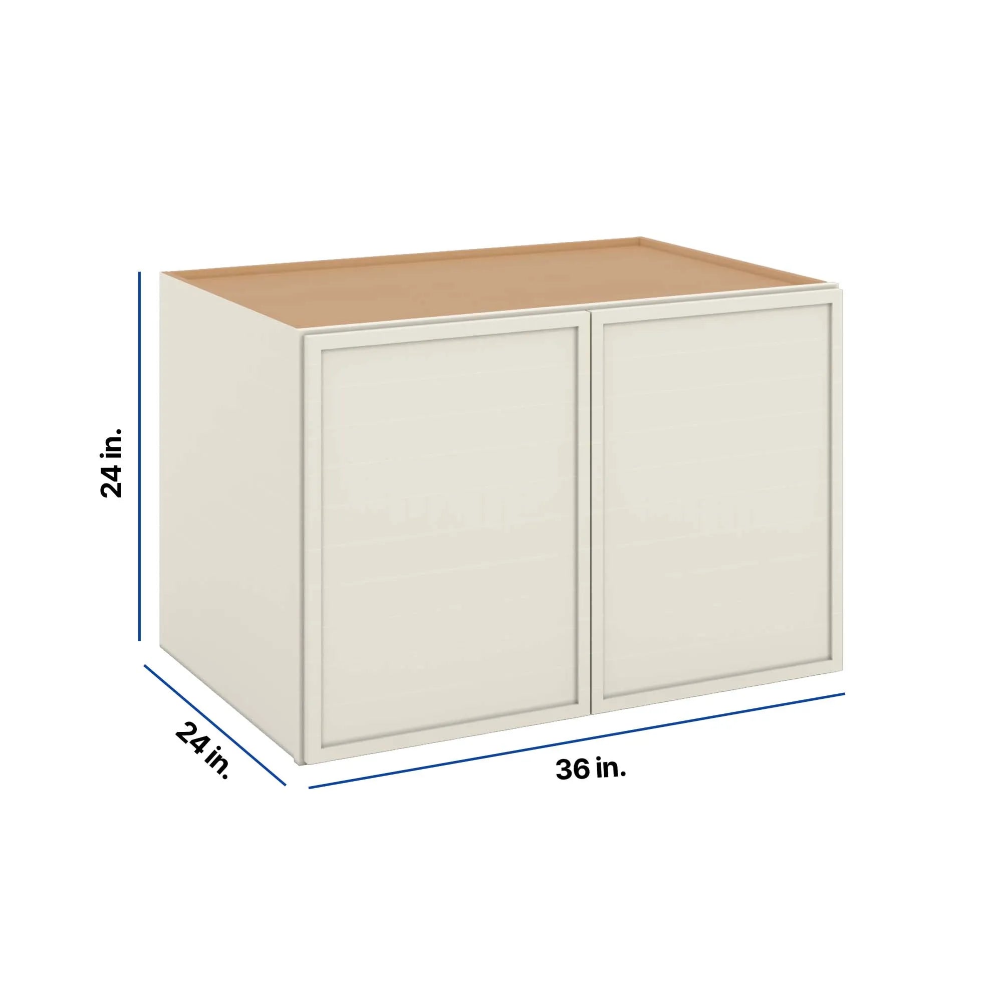 Modernform Cabinet Slim Dove White 36" W X 24" H X 24" D Double Door Wall Cabinet
