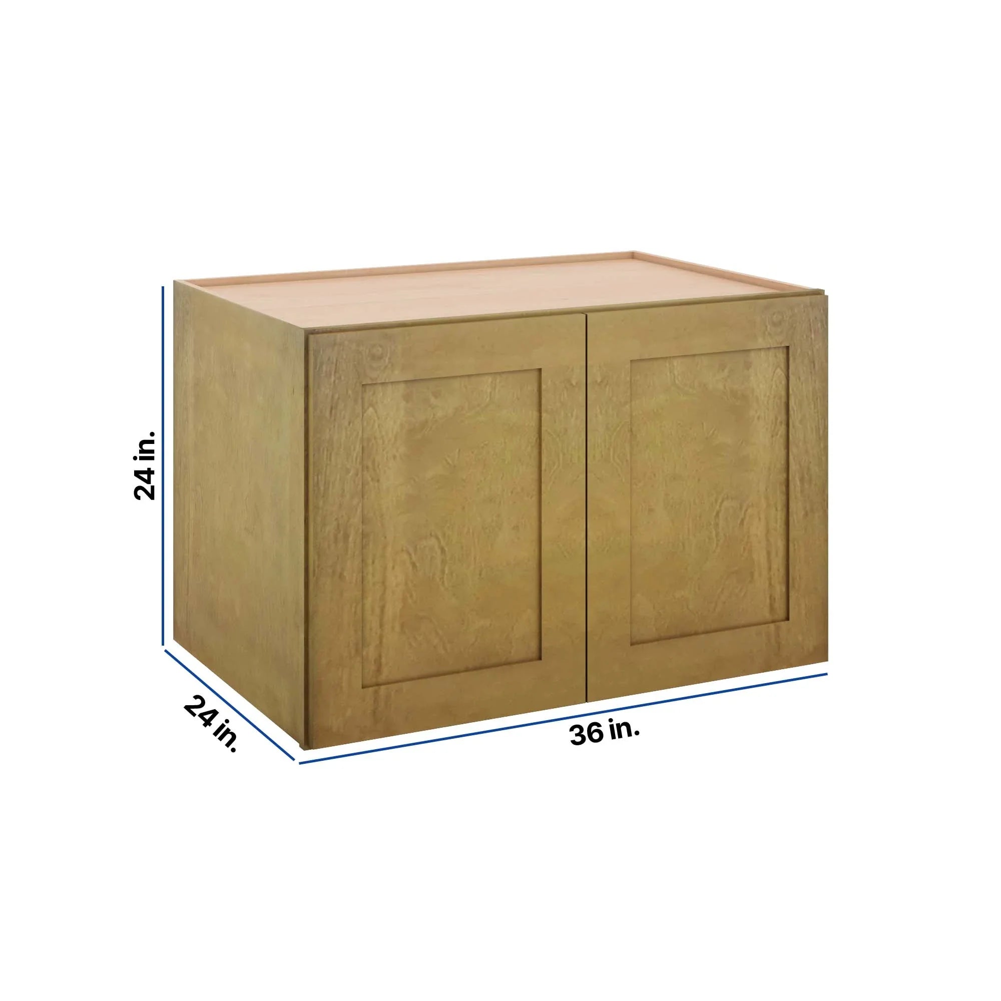 Modernform Cabinet Natural Shaker 36" W X 24" H X 24" D Double Door Wall Cabinet