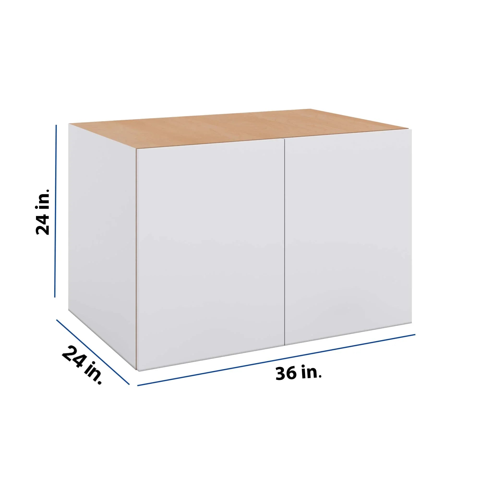 Modernform Cabinet Matte White 36" W X 24" H X 24" D Double Door Wall Cabinet