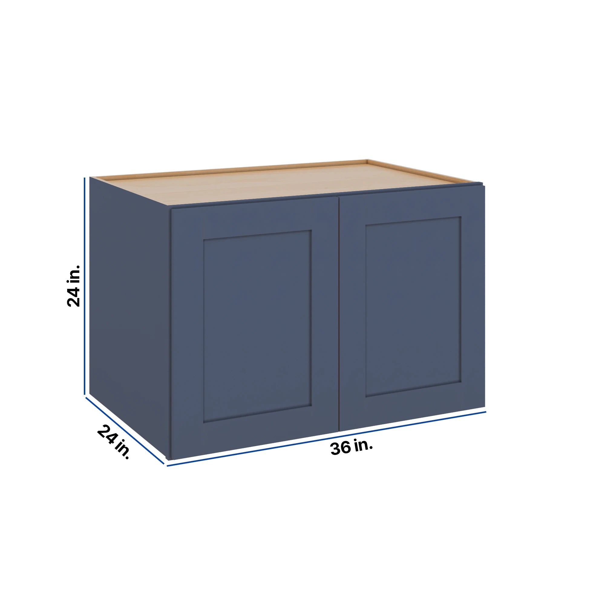 Modernform Cabinet Signature Blue 36" W X 24" H X 24" D Double Door Wall Cabinet