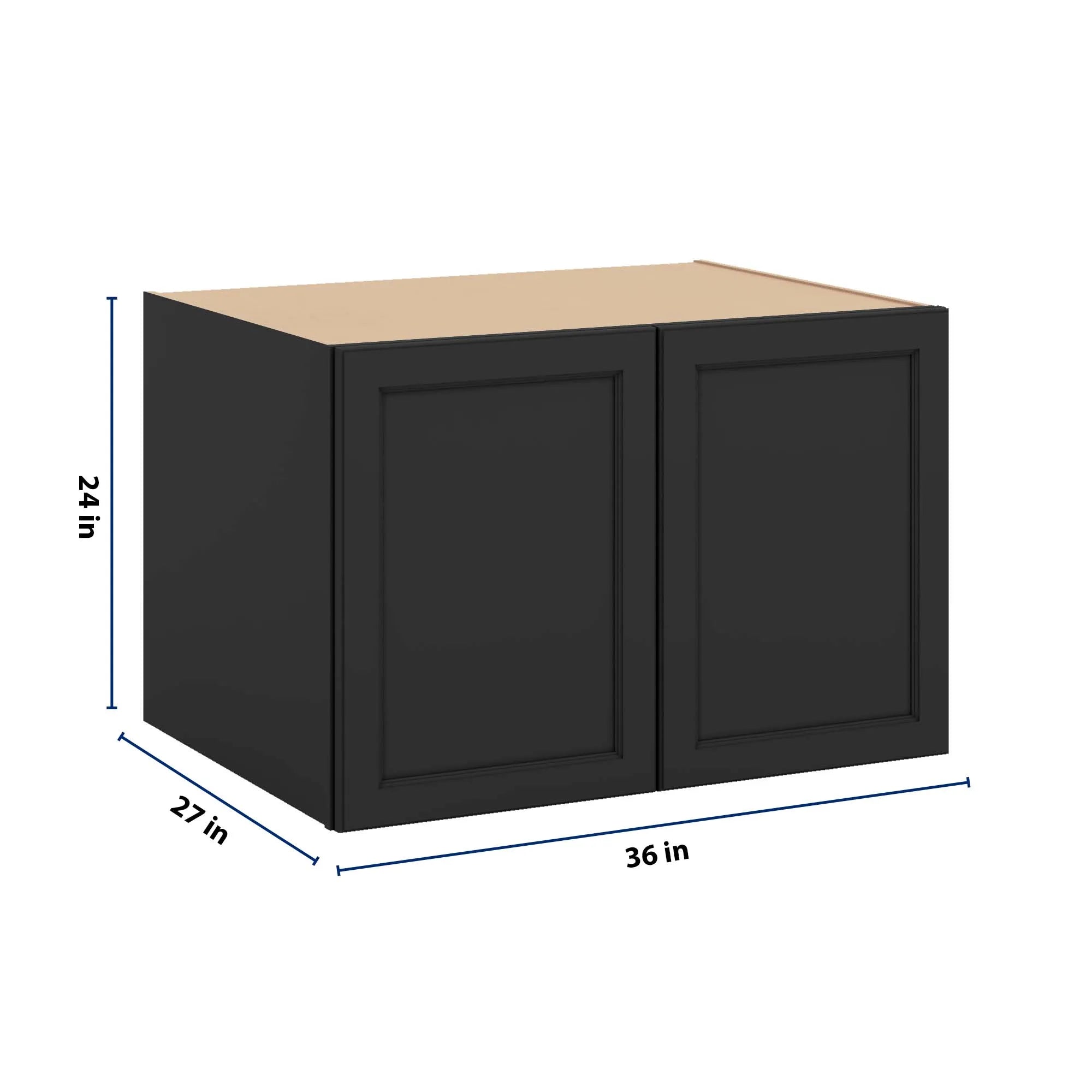 J&K Charcoal E2 Refrigerator Wall Cabinet - 36" W x 24" H x 27" D