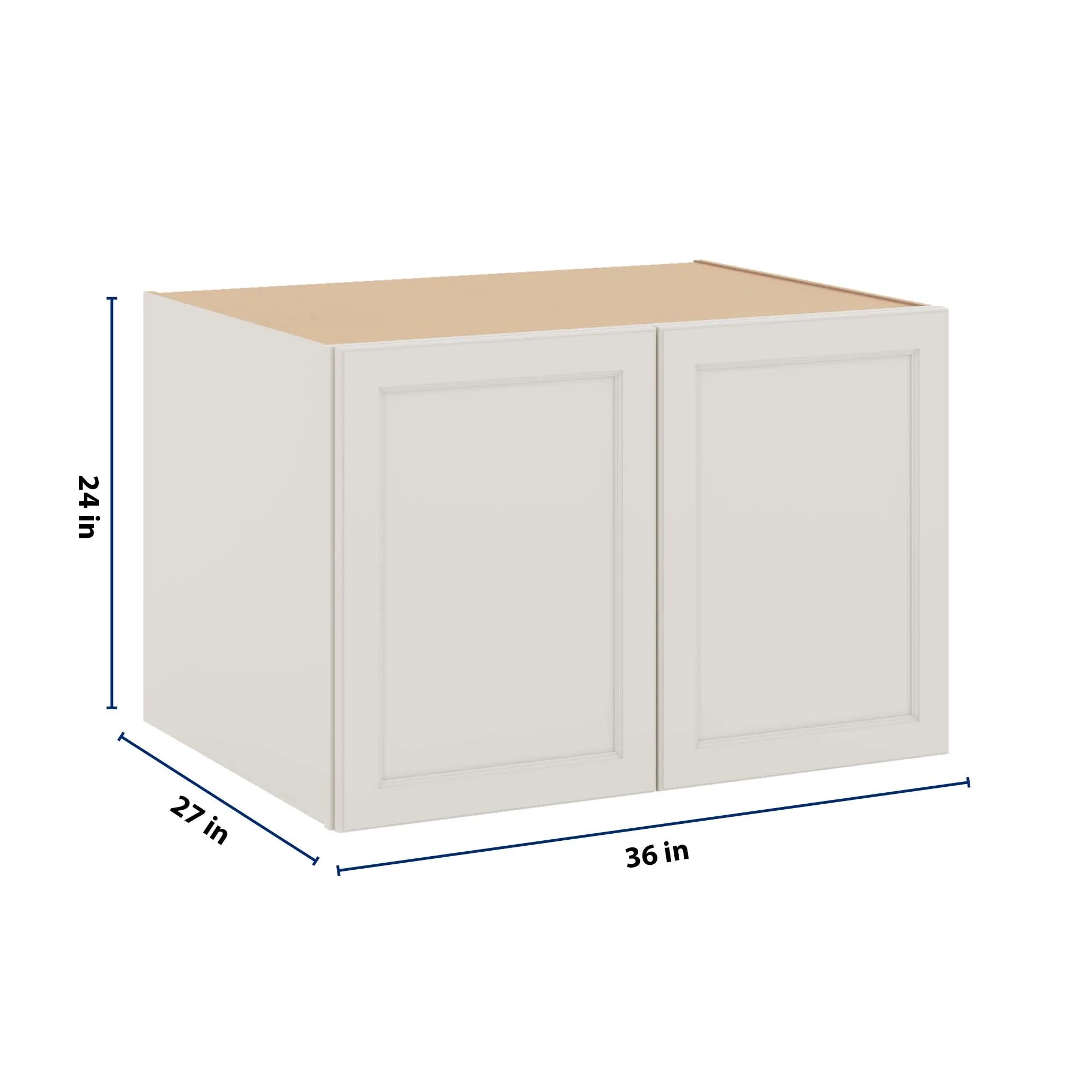 J&K Dove E1 Refrigerator Wall Cabinet - 36" W x 24" H x 27" D