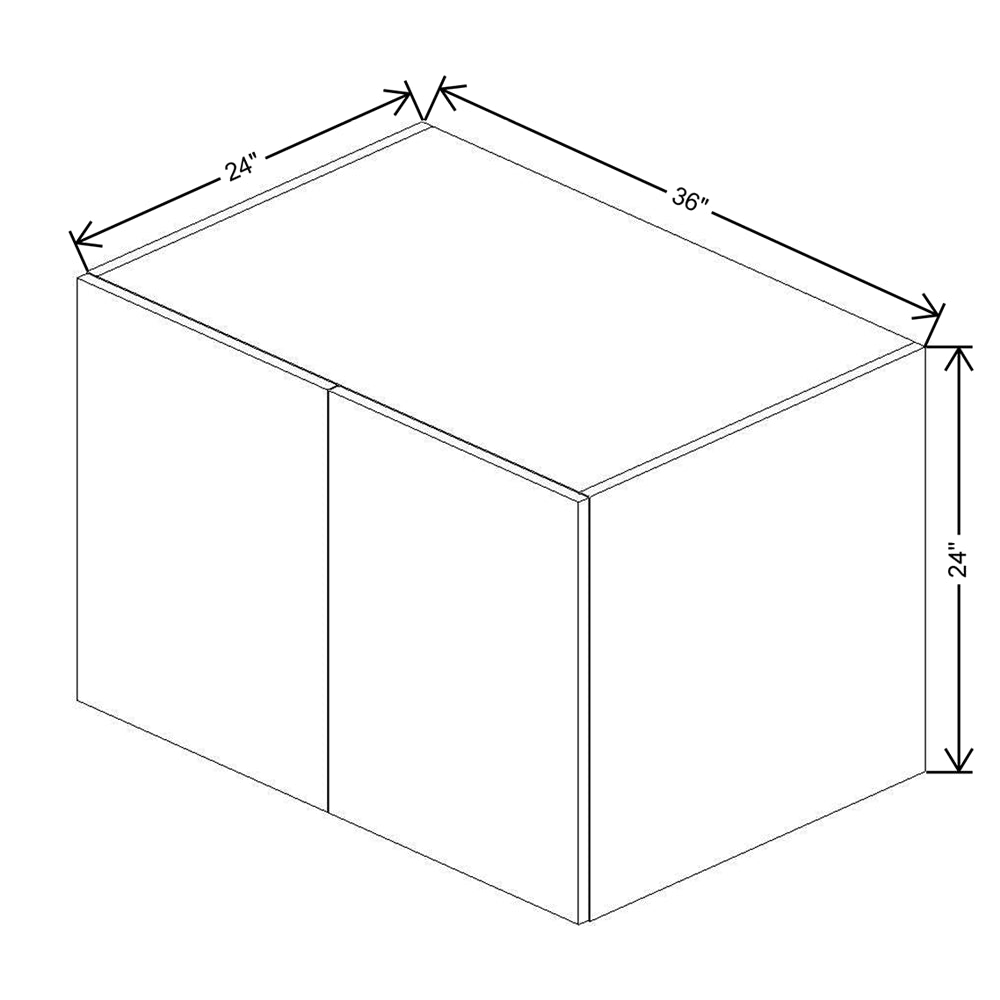 CNC Concord Elegant Stone 36" W X 24" H X 24" D Double Door Wall Cabinet