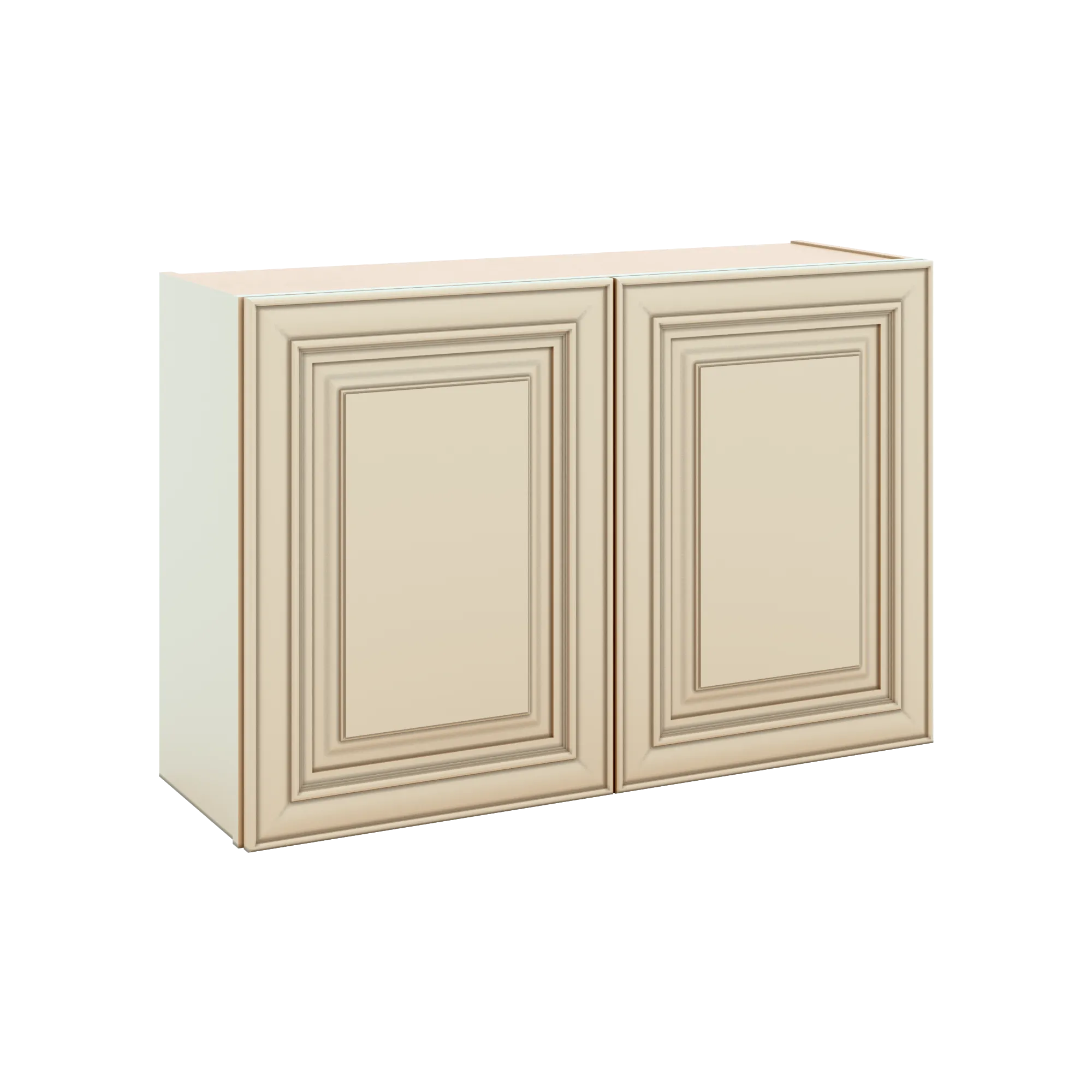 J&K Creme Glazed A7 Double Door Wall Cabinet - 36" W x 24" H