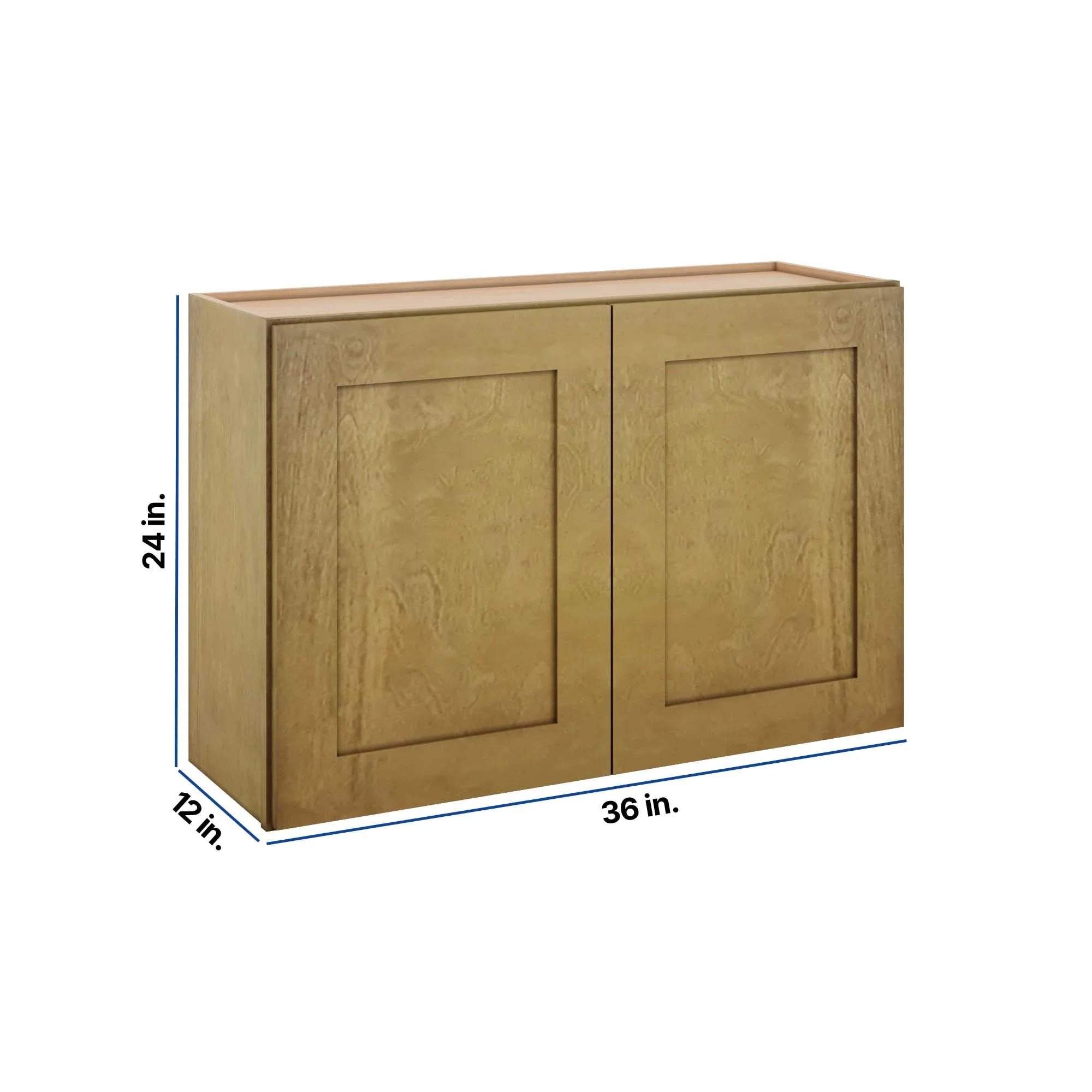 Modernform Cabinet Natural Shaker 36" W X 24" H X 12" D Double Door Wall Cabinet