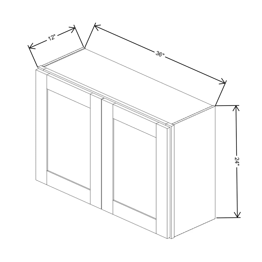 Fabuwood Allure Fusion Timber 36" W X 24" H X 12" D Double Door Wall Cabinet