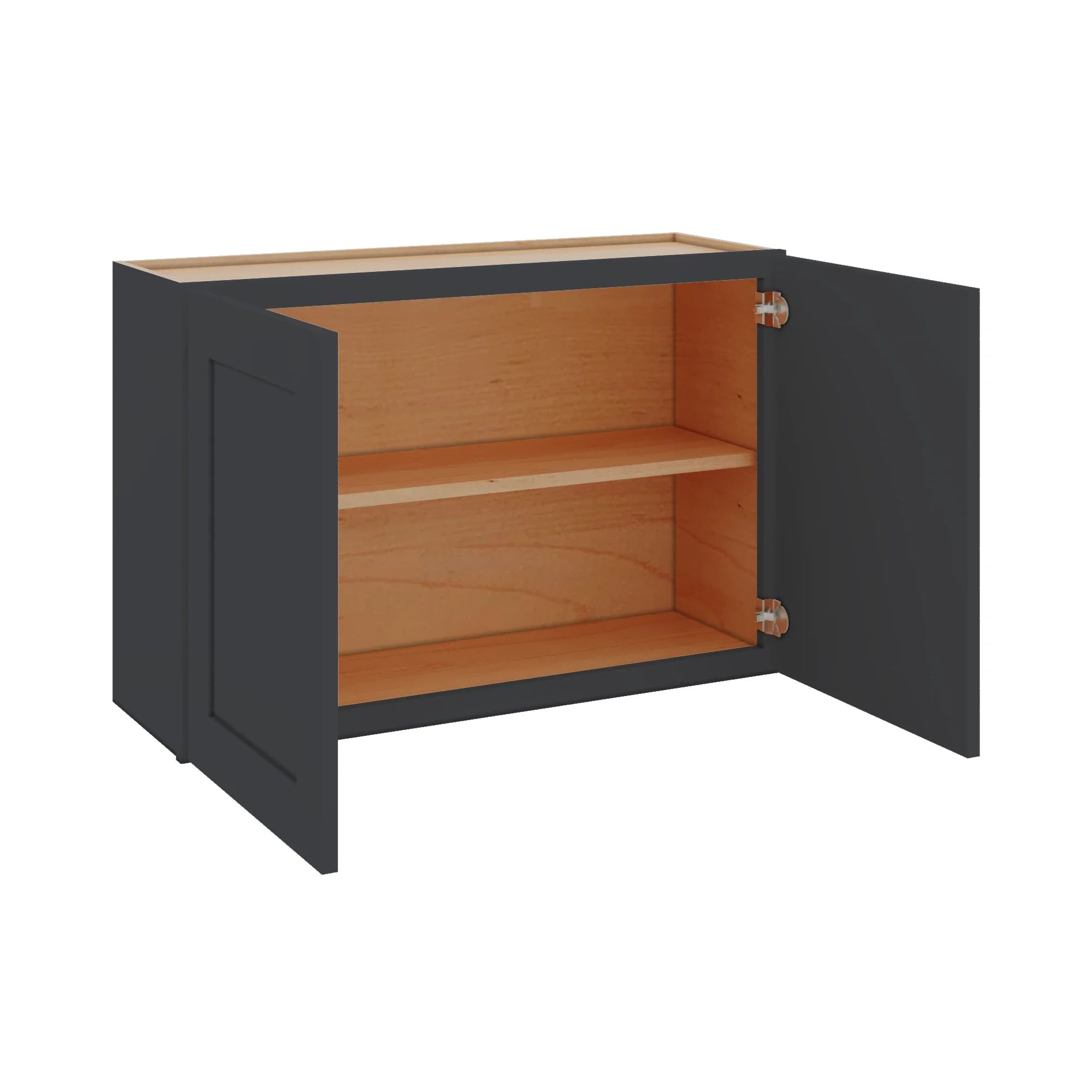 Modernform Cabinet Onyx Black Shaker 36" W X 24" H X 12" D Double Door Wall Cabinet
