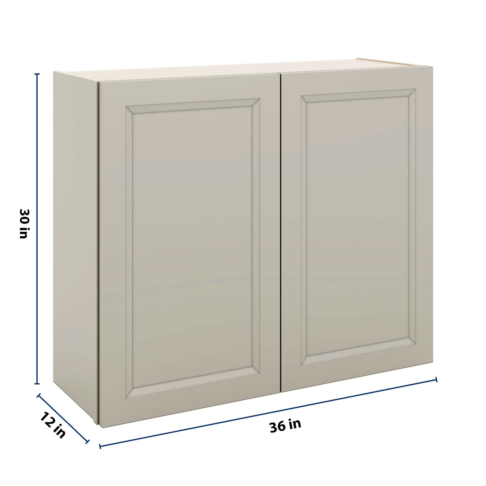 J&K Pebble B6 Double Door Wall Cabinet - 36" W x 30" H