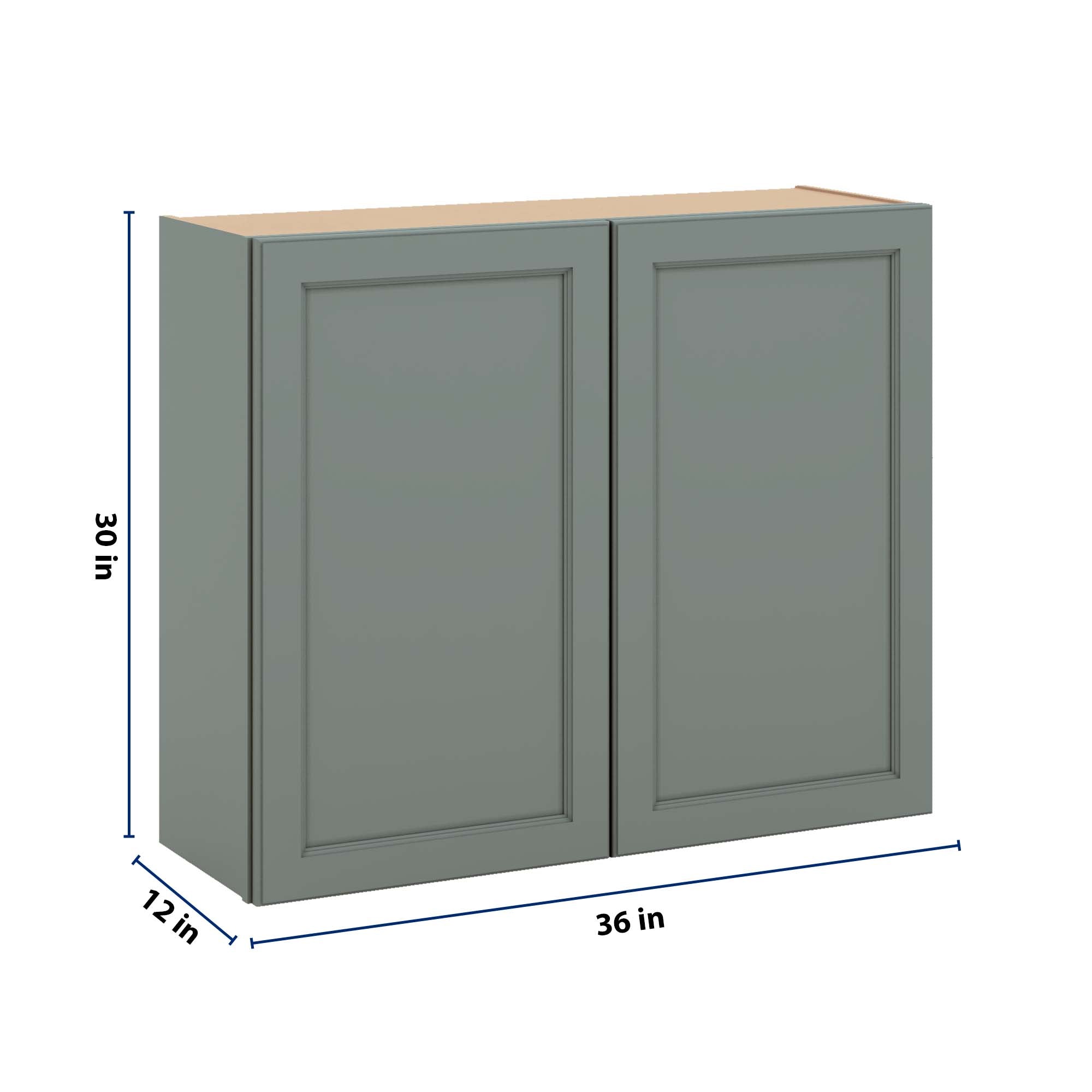 J&K Sage E3 Double Door Wall Cabinet - 36" W x 30" H