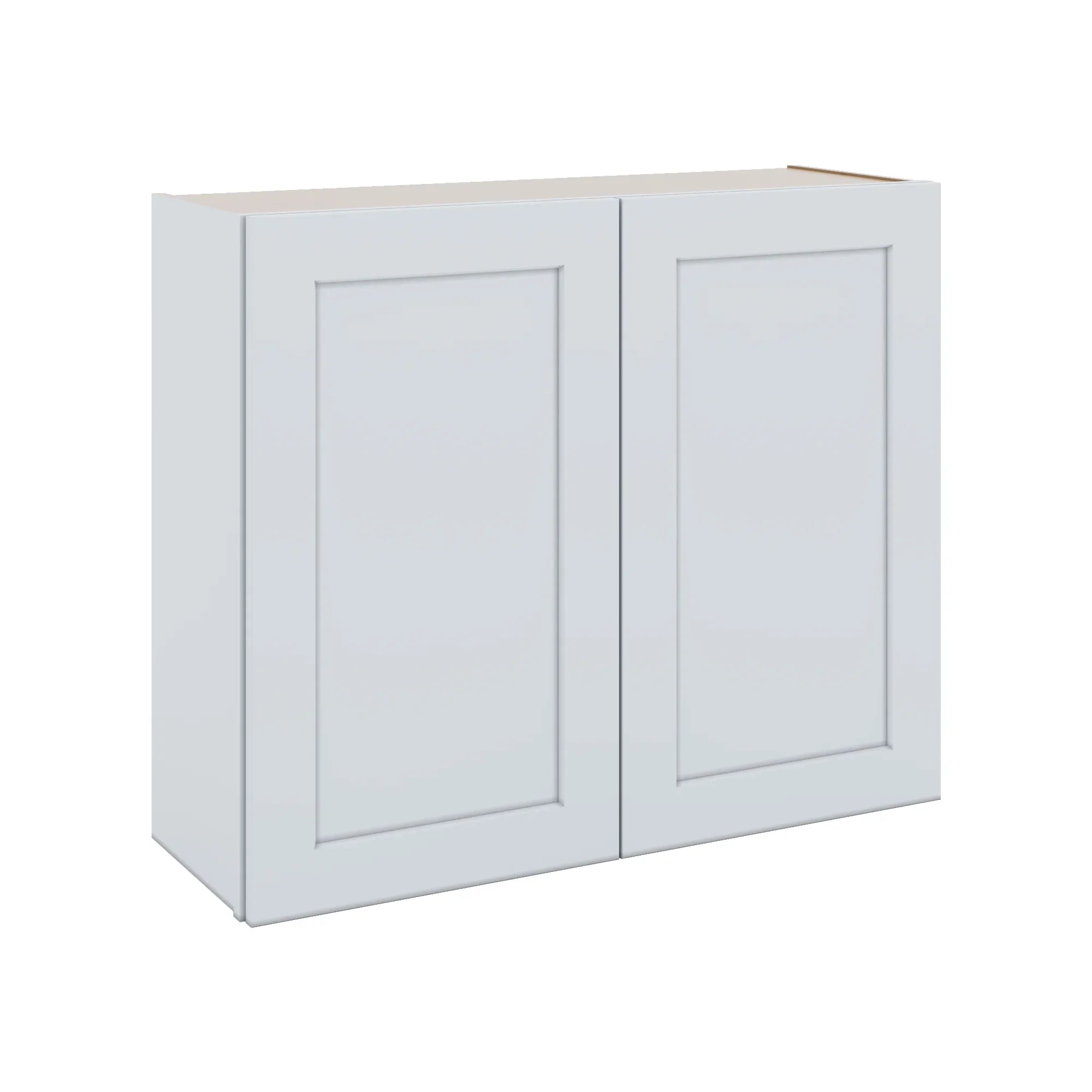 J&K White Shaker S8 Double Door Wall Cabinet - 36" W x 30" H