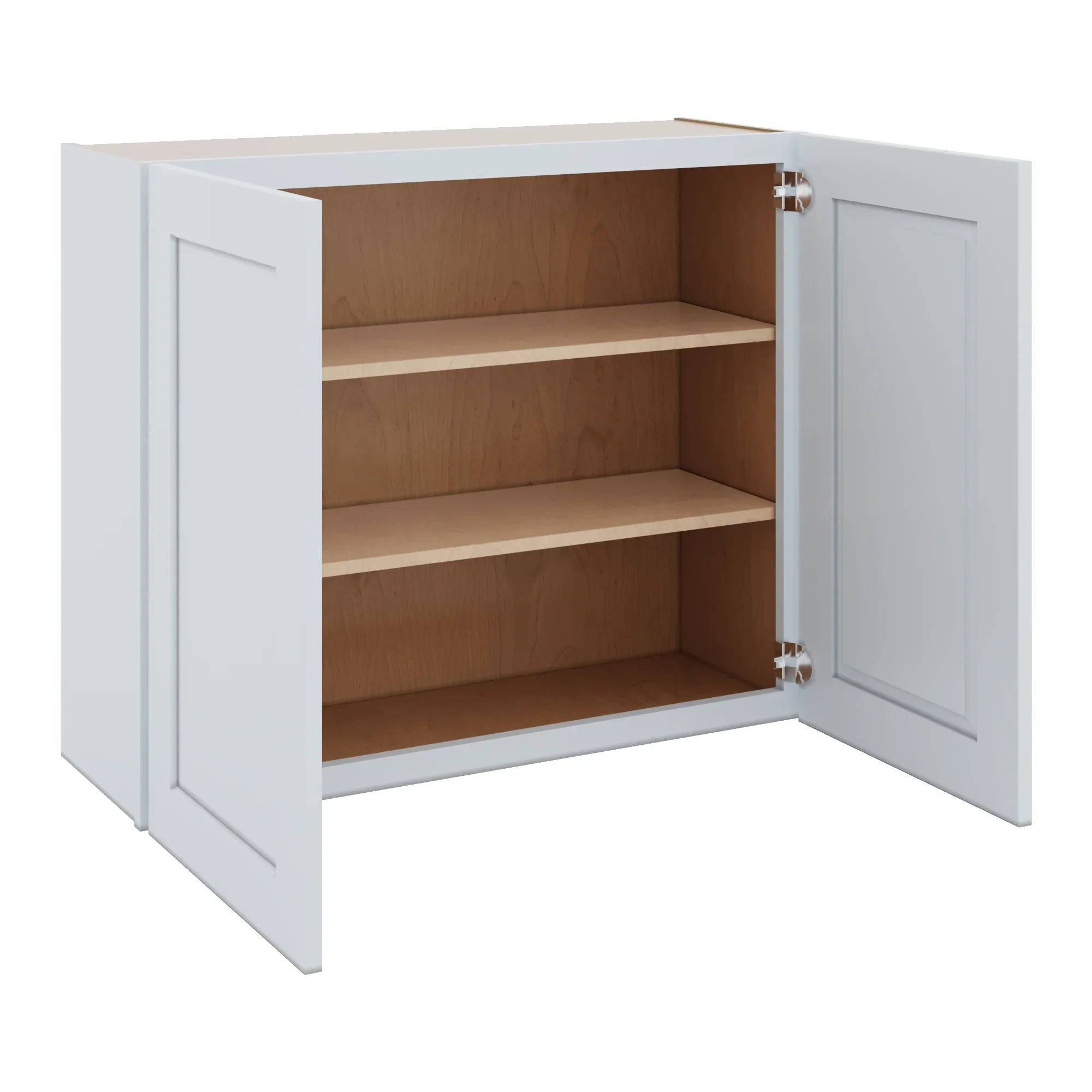 J&K White Shaker S8 Double Door Wall Cabinet 36" W x 30" H