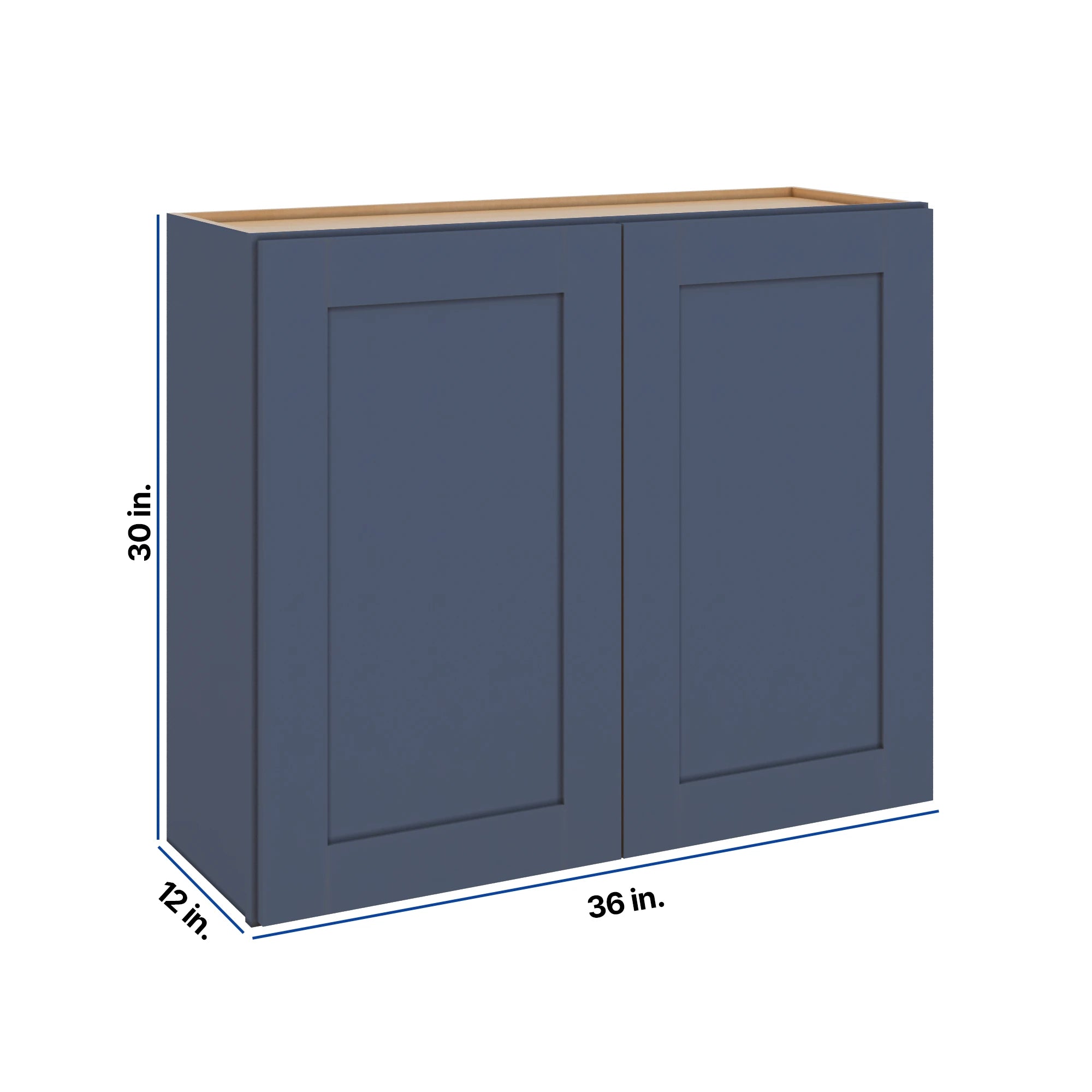 Modernform Cabinet Signature Blue 36" W X 30" H X 12" D Double Door Wall Cabinet