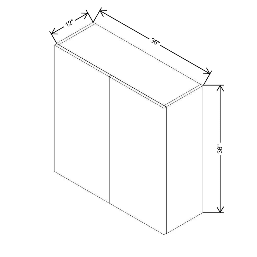 CNC Classic Milano Autumn 36" W X 36" H Double Door Wall Cabinet