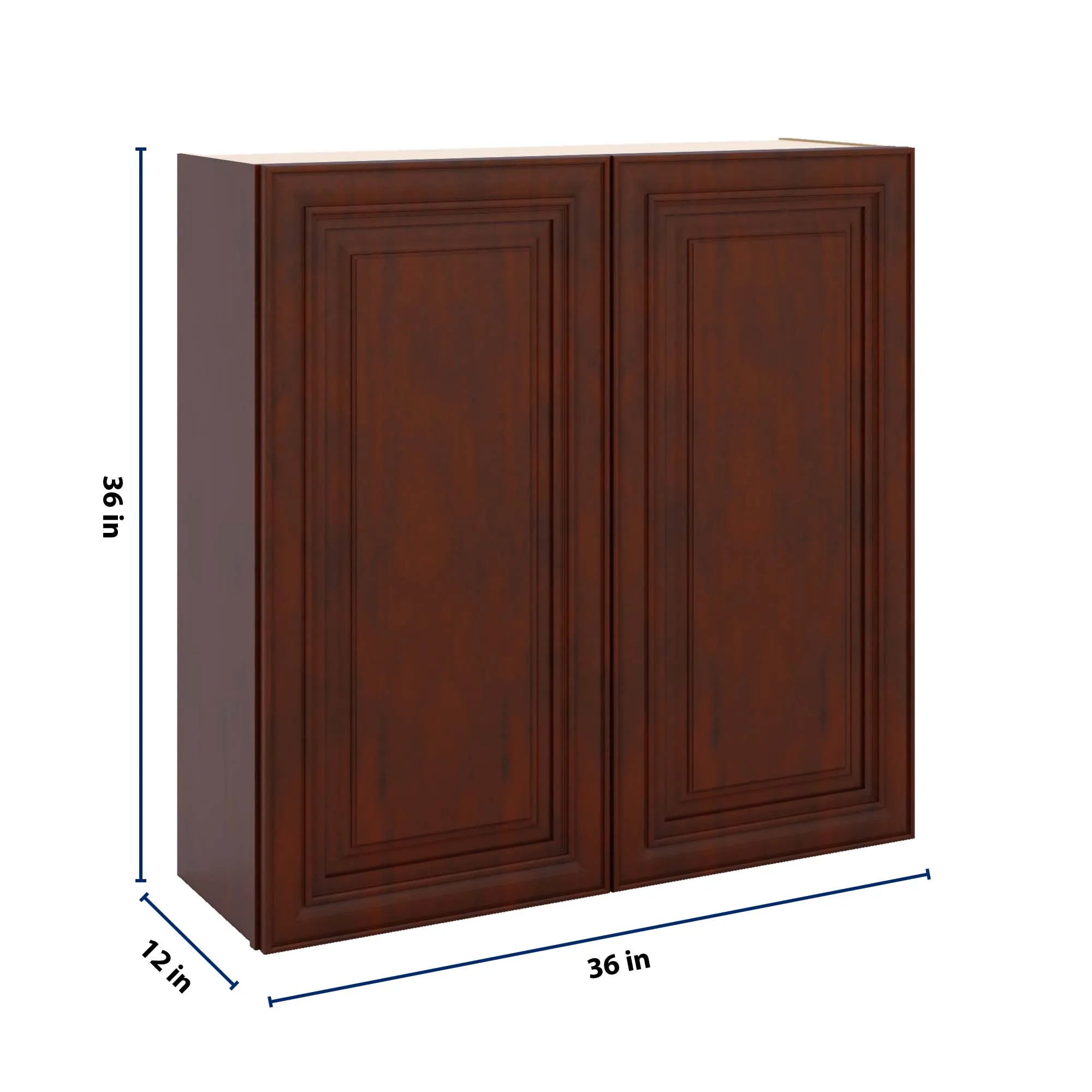 J&K Mahogany J5 Double Door Wall Cabinet - 36" W x 36" H