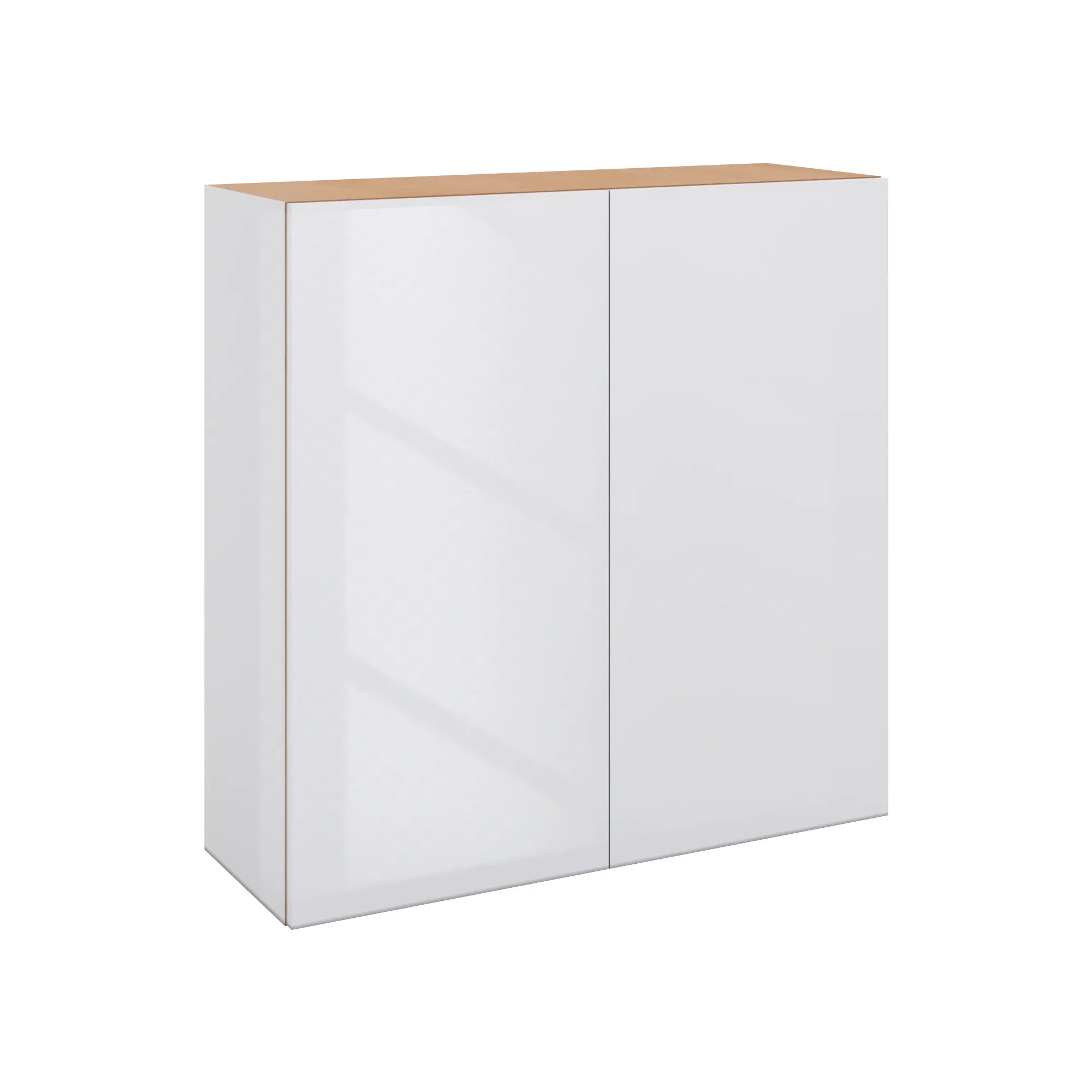 Modernform Cabinet Gloss White 36" W X 36" H X 12" D Double Door Wall Cabinet