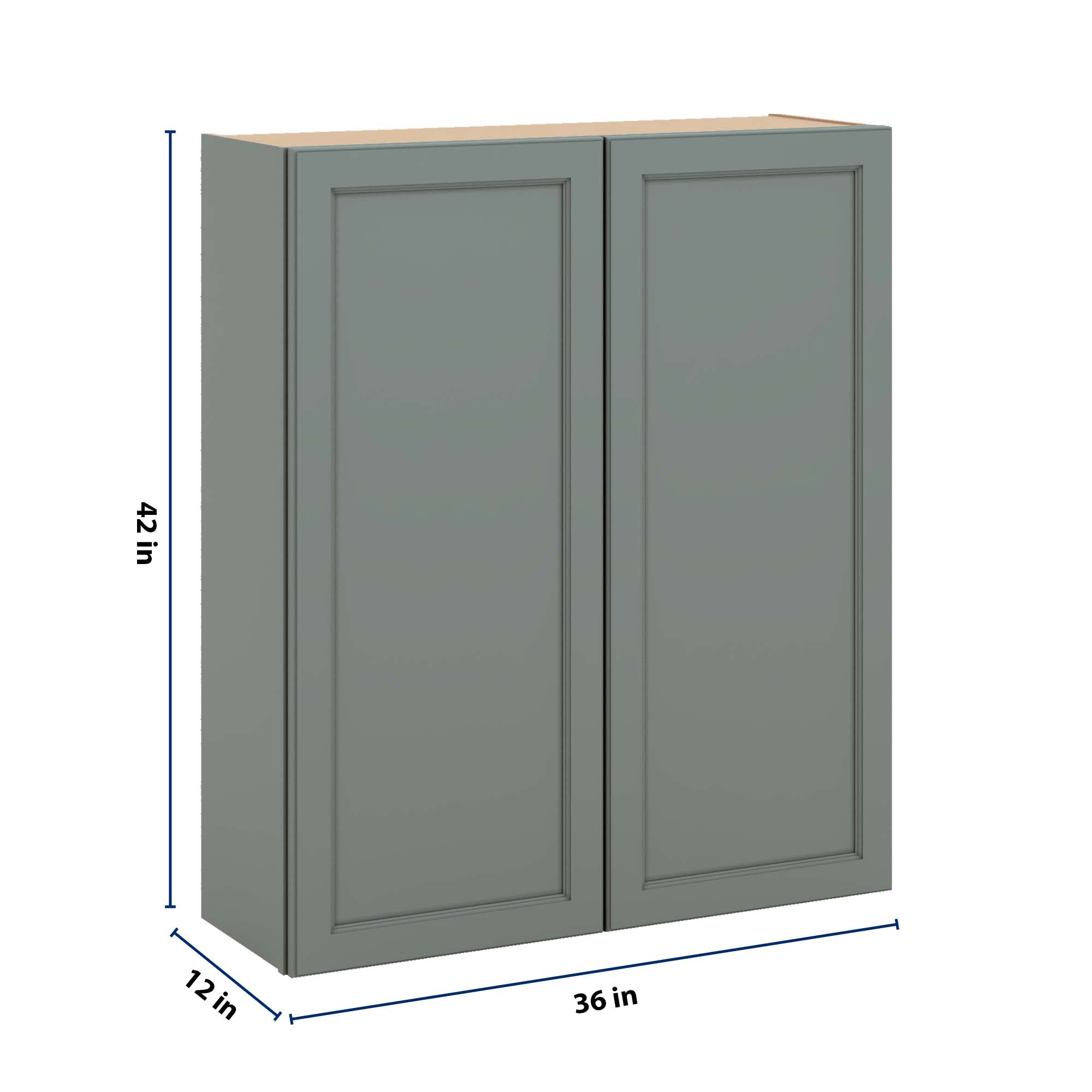 J&K Sage E3 Double Door Wall Cabinet - 36" W x 42" H