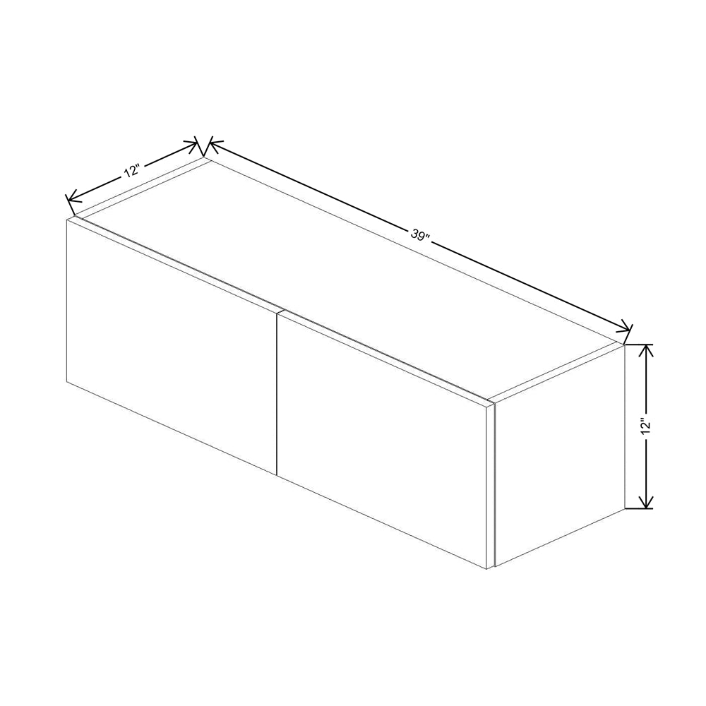 CNC Concord Elegant Dove 39" W X 12" H Double Door Wall Cabinet