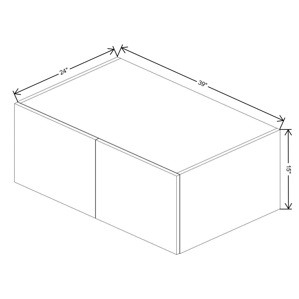 CNC Classic Milano Ash 15" W X 30" H Aluminum Frame Glass Door - Vertical