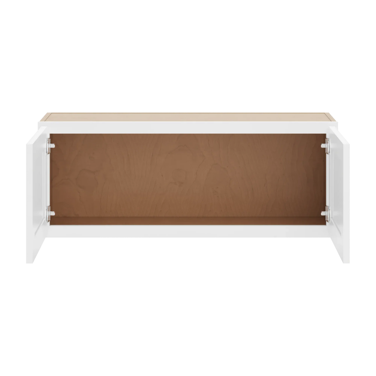 cnc luxor white 39 w x 15 h double door wall cabinet