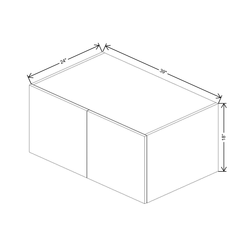 CNC Concord Fashion Ocean 39" W X 18" H X 24" D Double Door Wall Cabinet