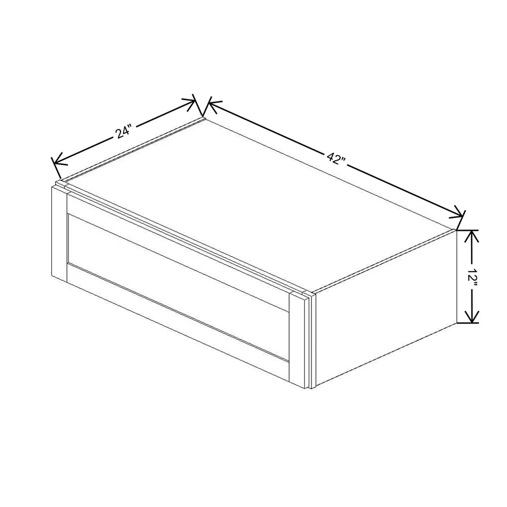 Fabuwood Allure Galaxy Mocha 42" W X 12" H X 24" D Lift Up Wall Cabinet