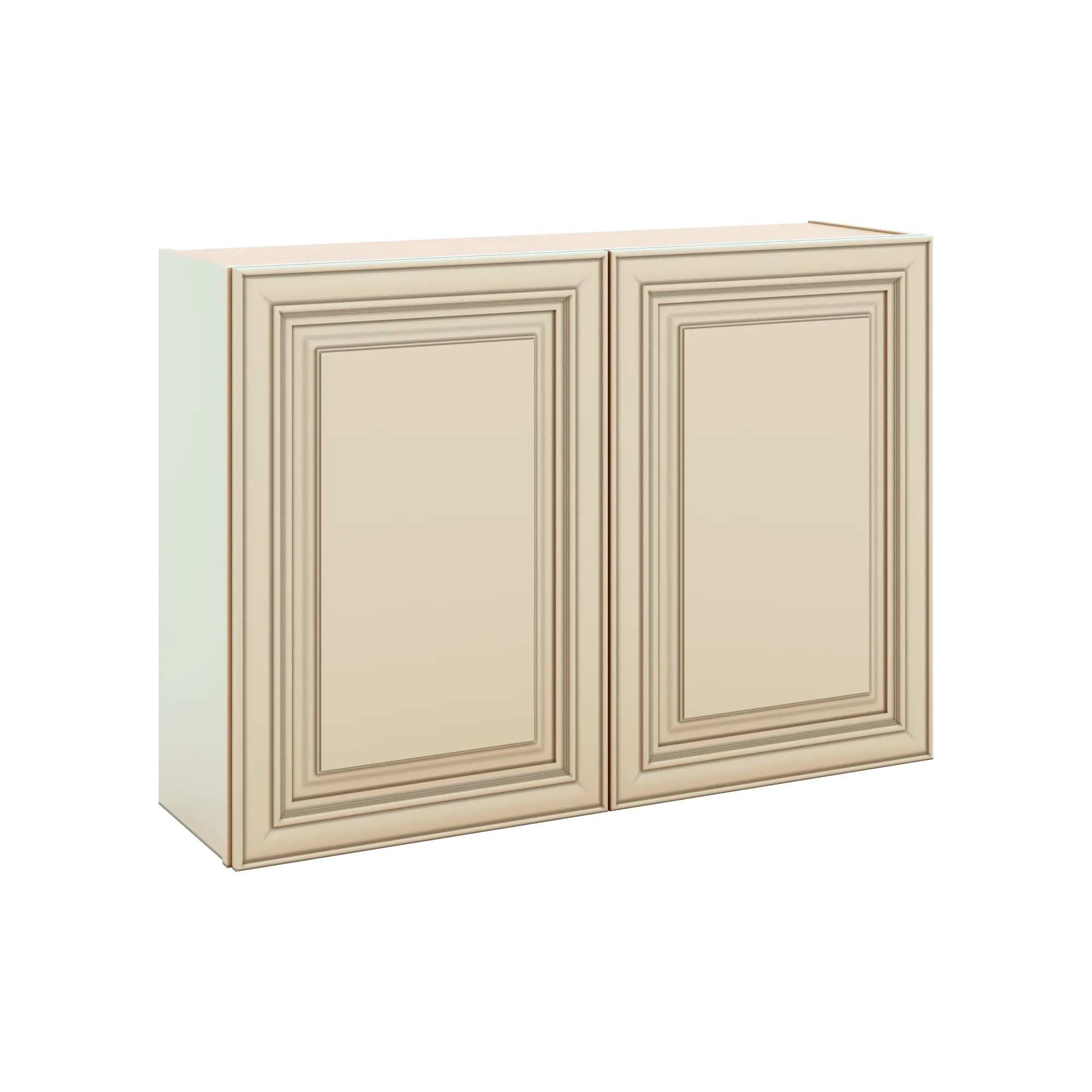 J&K Creme Glazed A7 Double Door Wall Cabinet - 42" W x 30" H