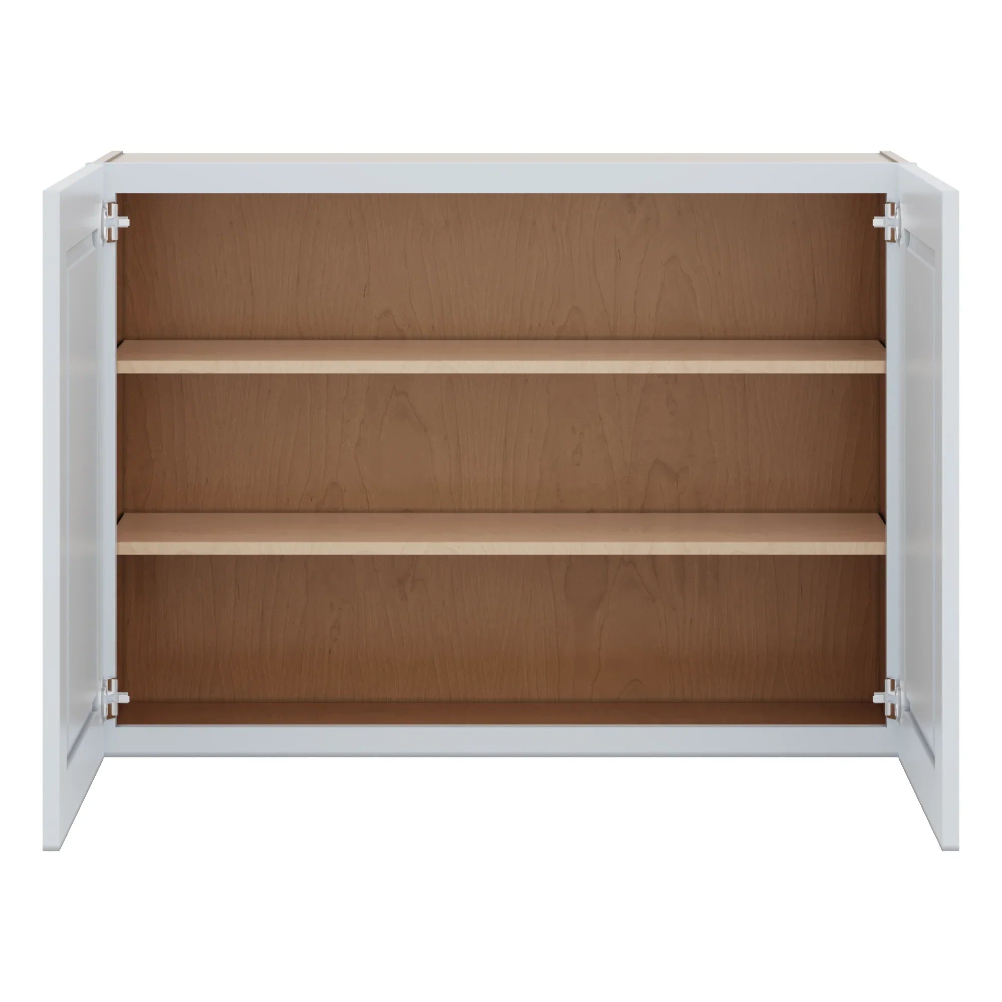 J&K White Shaker S8 Double Door Wall Cabinet 42" W x 30" H