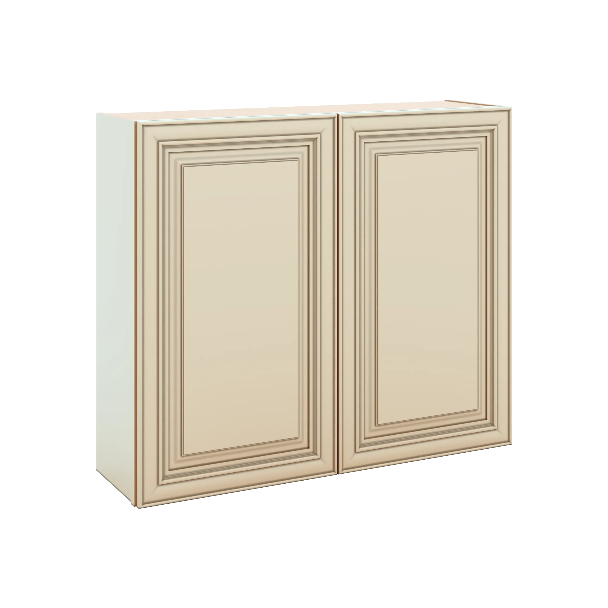 J&K Creme Glazed A7 Double Door Wall Cabinet - 42" W x 36" H