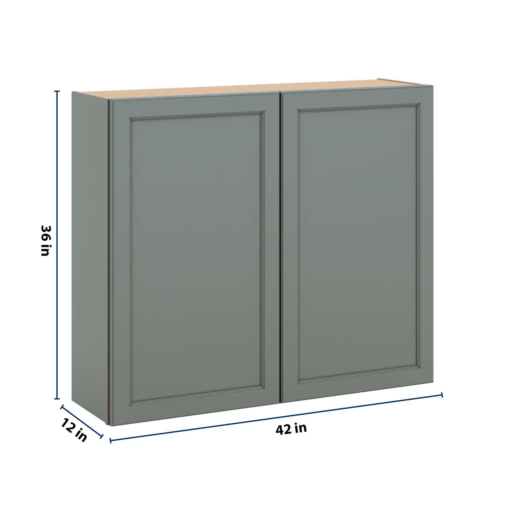 J&K Sage E3 Double Door Wall Cabinet - 42" W x 36" H