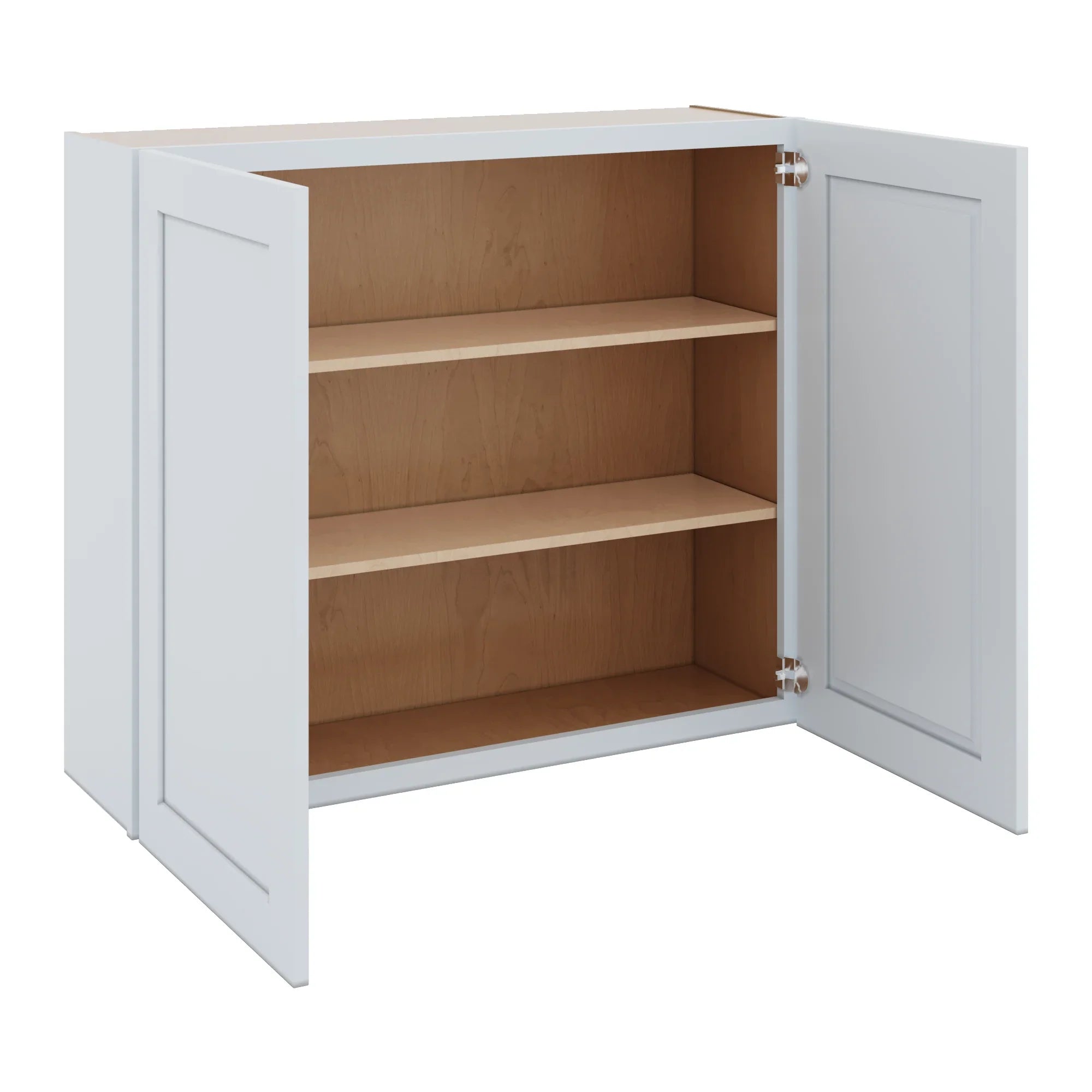 J&K White Shaker S8 Double Door Wall Cabinet 42" W x 36" H