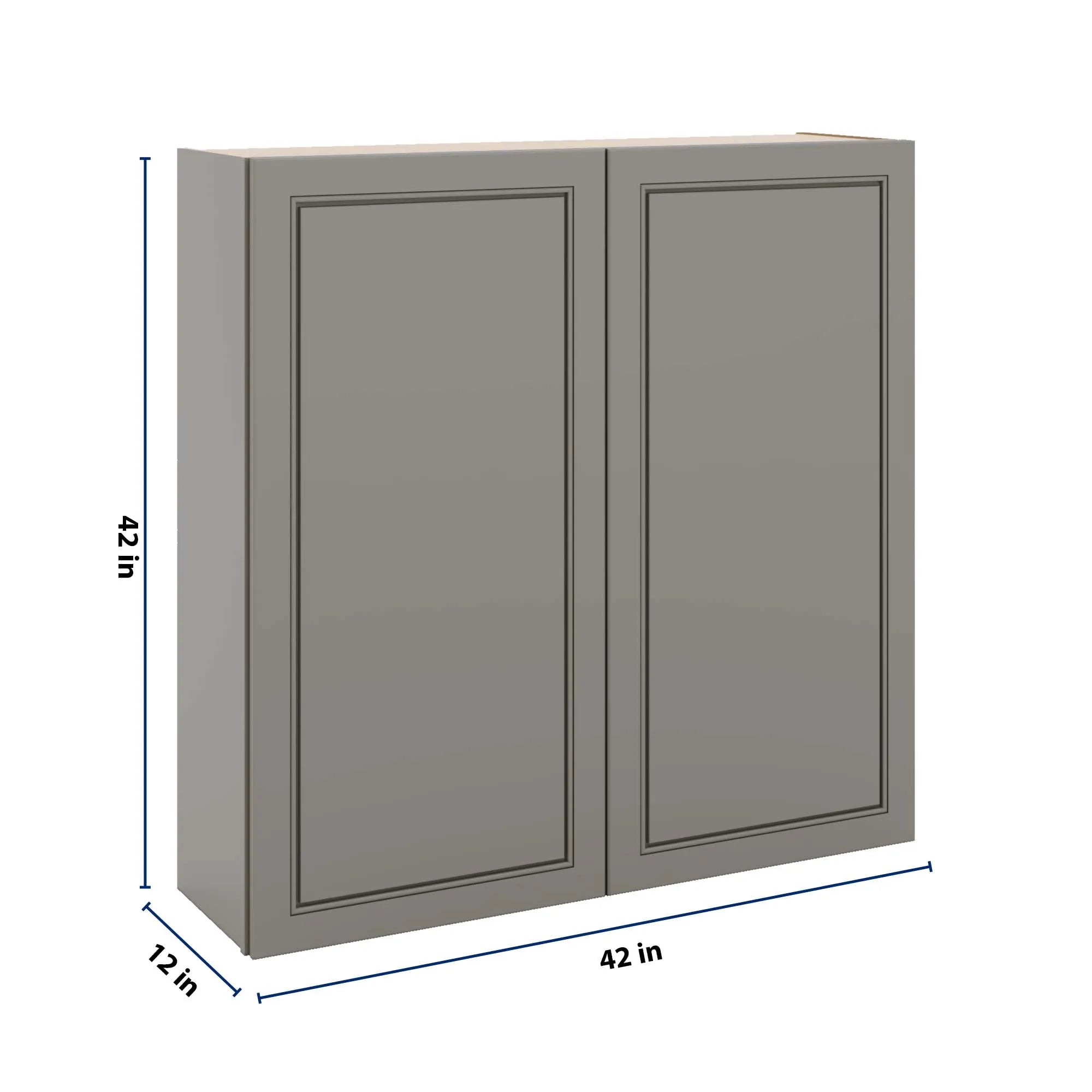 J&K Greige K3 Double Door Wall Cabinet - 42" W x 42" H