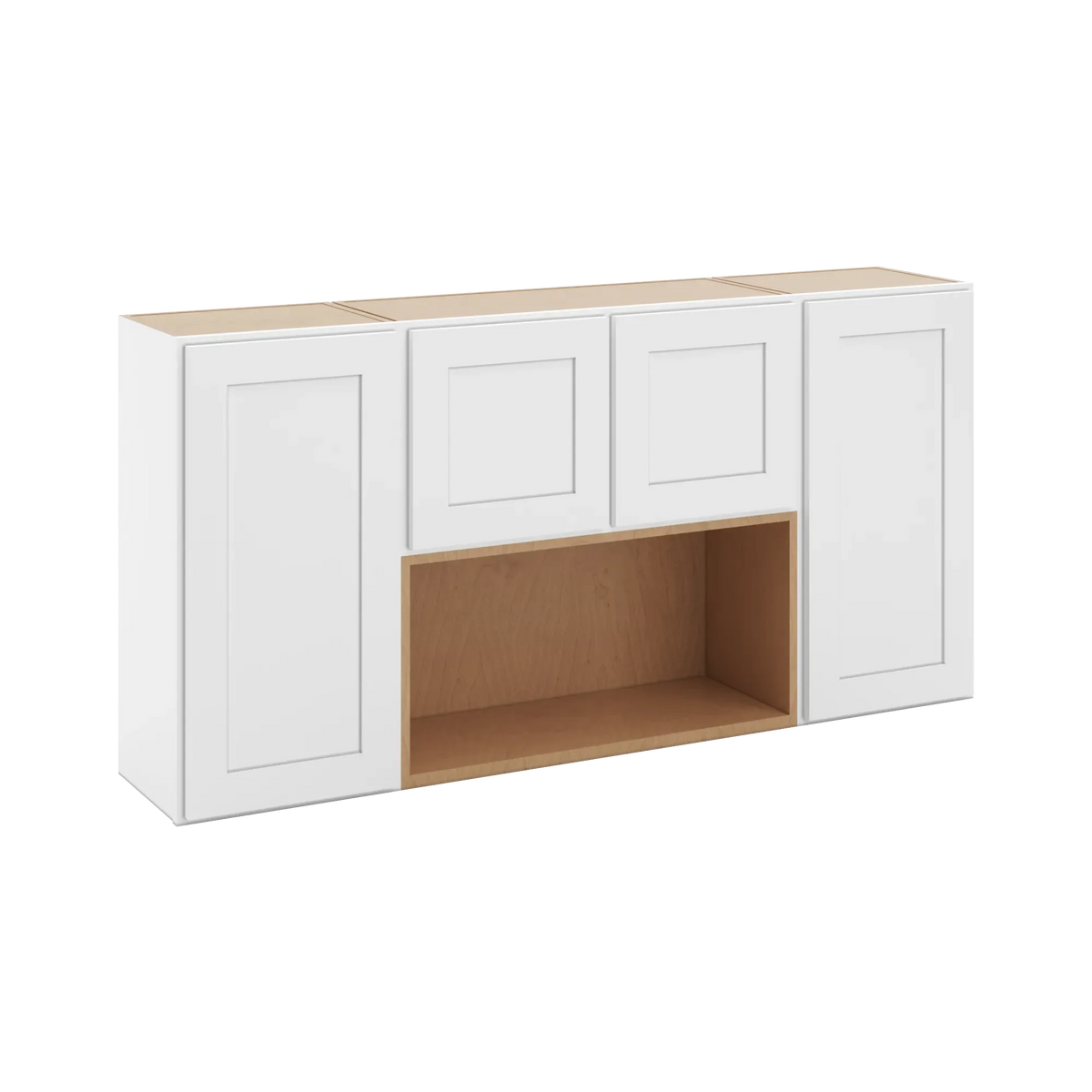 cnc luxor white 60 w x 30 h open wall cabinet