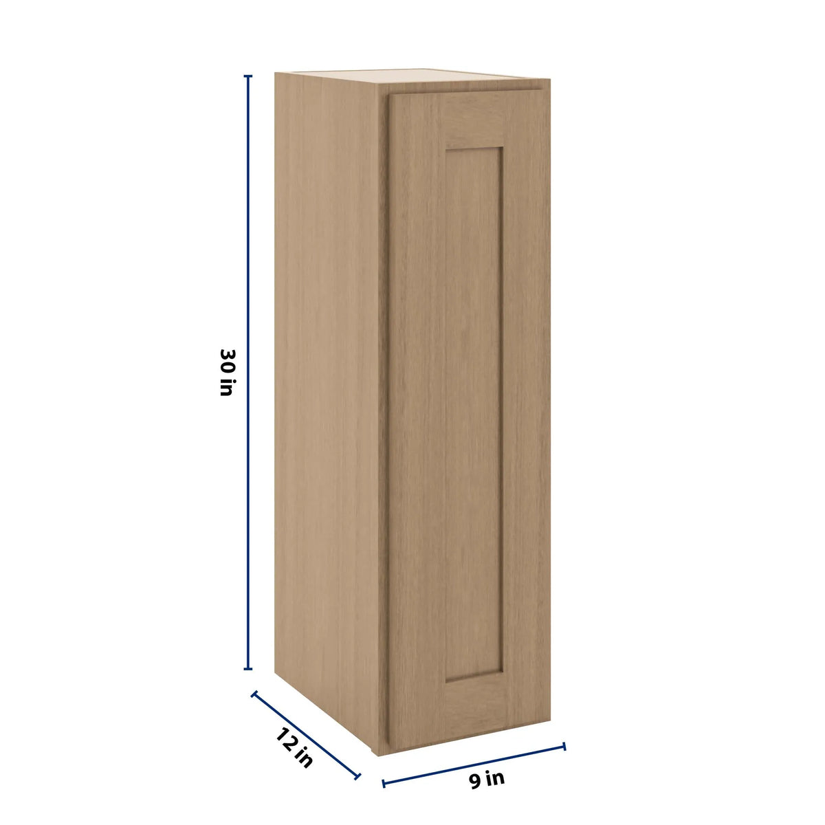 CNC Luxor 5-Piece Harvest 09" W X 30" H Single Door Wall Cabinet