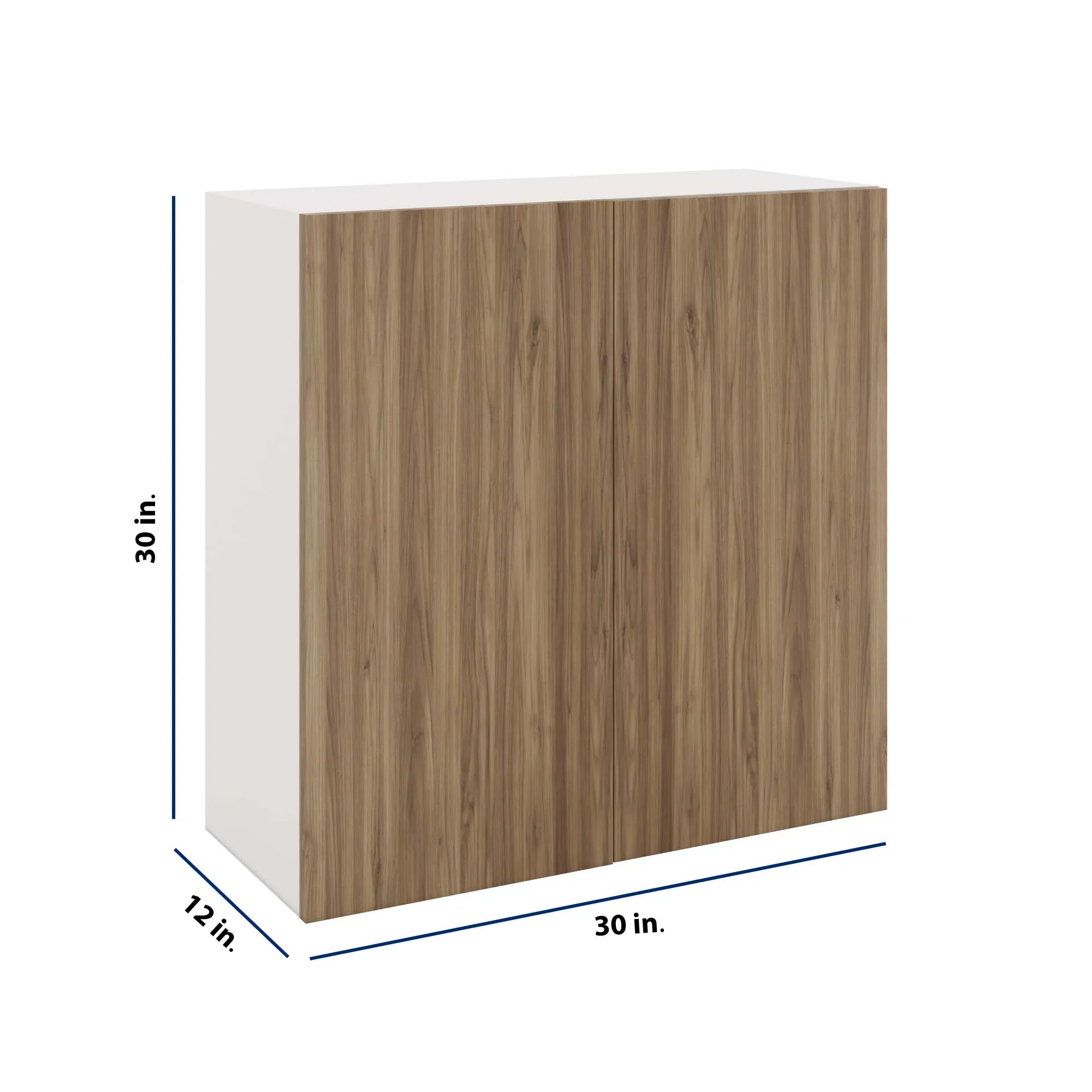 Modernform Cabinet Walnut 30" W X 30" H X 12" D Single Door Blind Corner Wall Cabinet