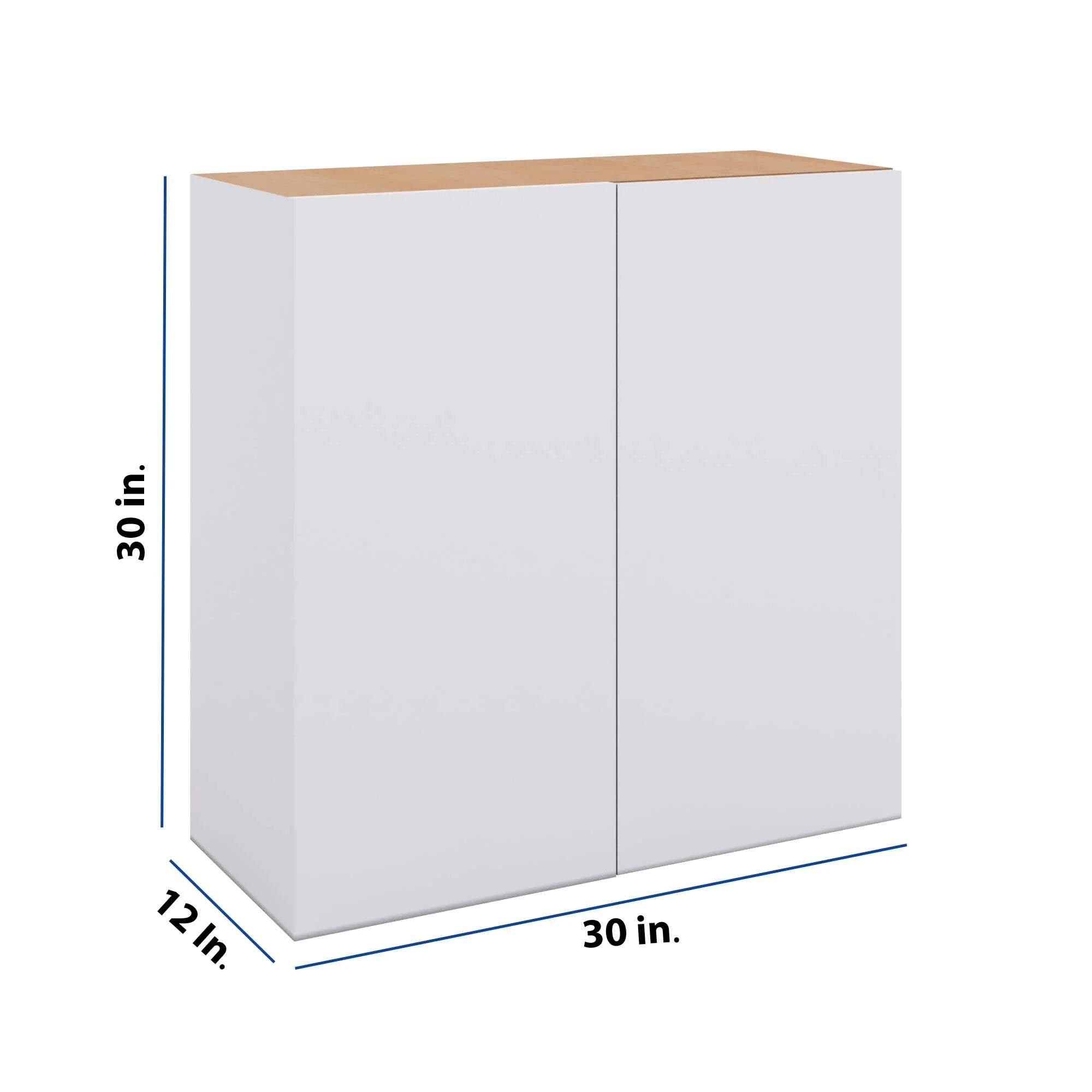 Modernform Cabinet Matte White 30" W X 30" H X 12" D Single Door Blind Corner Wall Cabinet