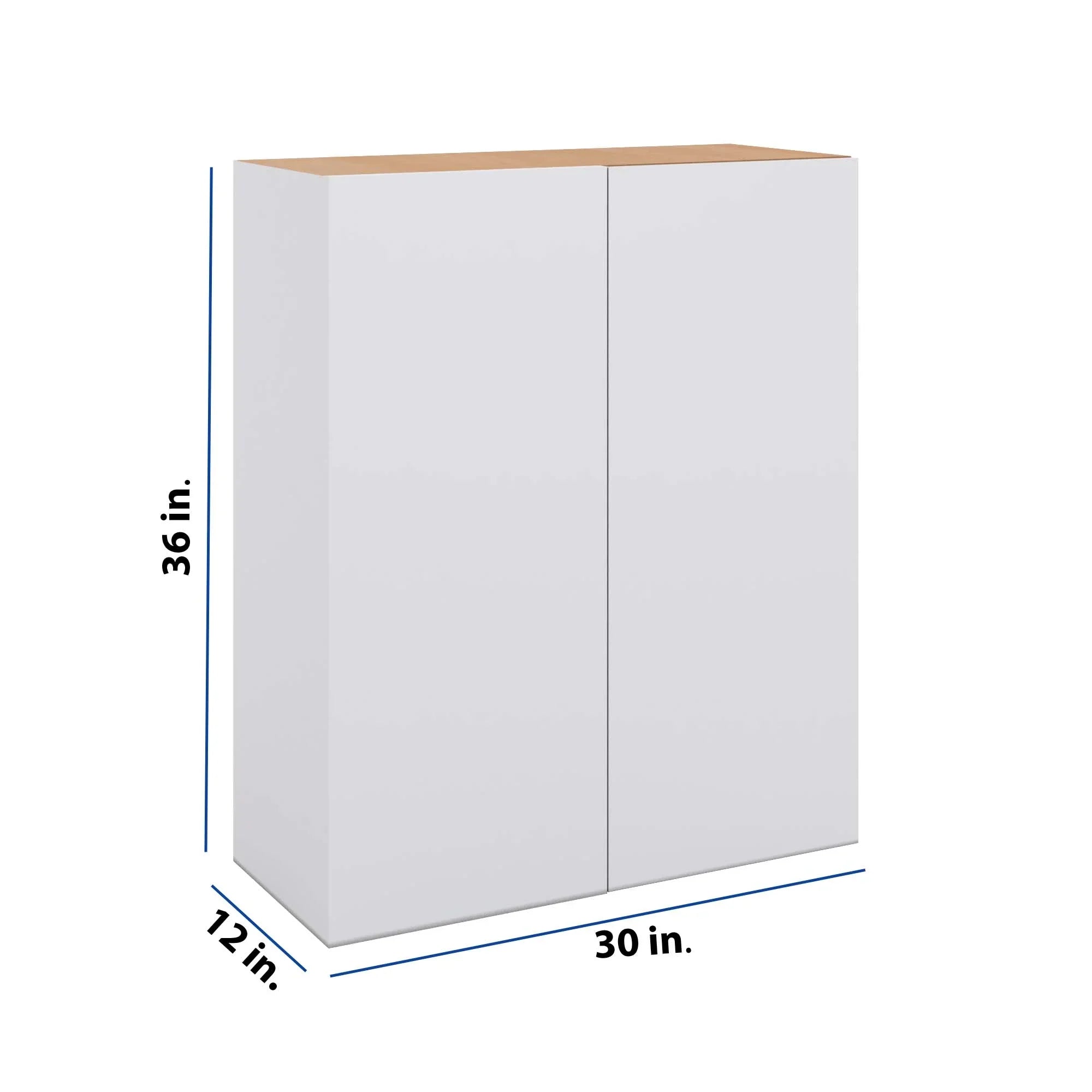 Modernform Cabinet Matte White 30" W X 36" H X 12" D Single Door Blind Corner Wall Cabinet