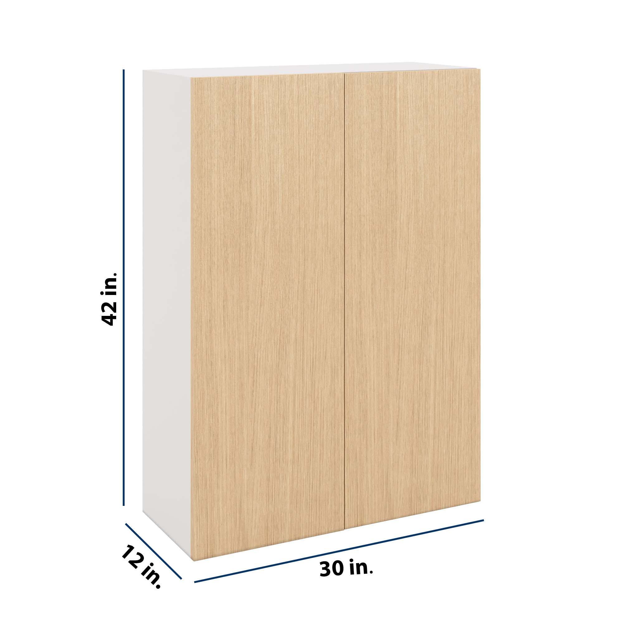 Modernform Cabinet Natural Oak 30" W X 42" H X 12" D Single Door Blind Corner Wall Cabinet