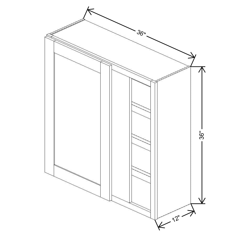 Fabuwood Allure Galaxy Cobblestone 36"W X 36"H Single Door Blind Wall