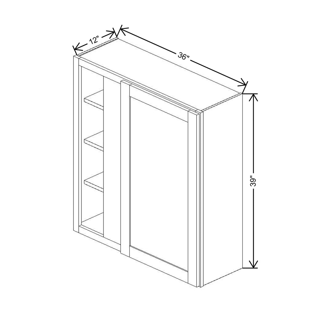 Fabuwood Allure Galaxy Indigo 36" TO 39" W X 39" H X 12" D Single Door Blind Corner Wall Cabinet