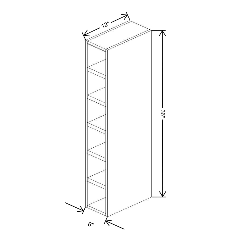 Fabuwood Illume Catalina Muratti 1 06" W X 36" H X 12" D Wall Wine Cube