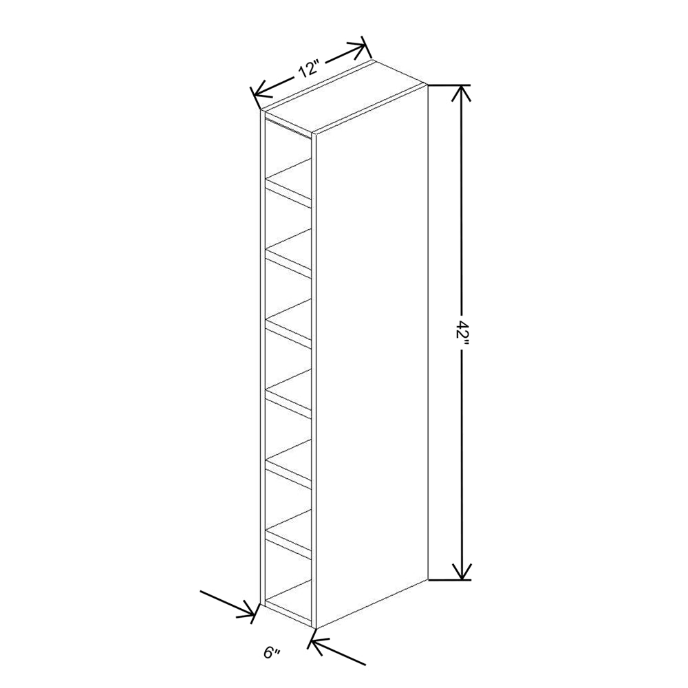 Fabuwood Illume Catalina Muratti 4 06" W X 42" H X 12" D Wall Wine Cube