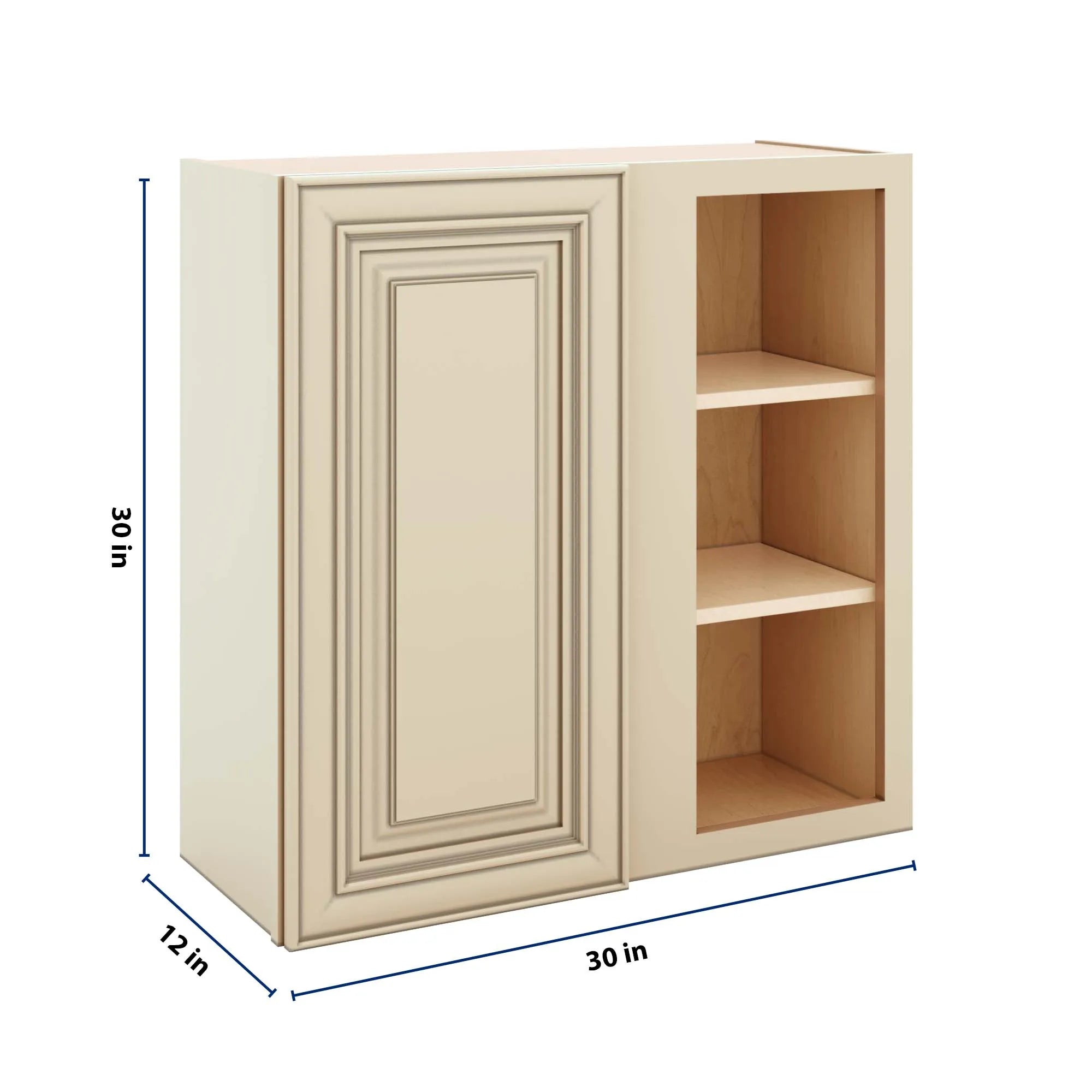 J&K Creme Glazed A7 Blind Wall Cabinet - 30" W x 30" H