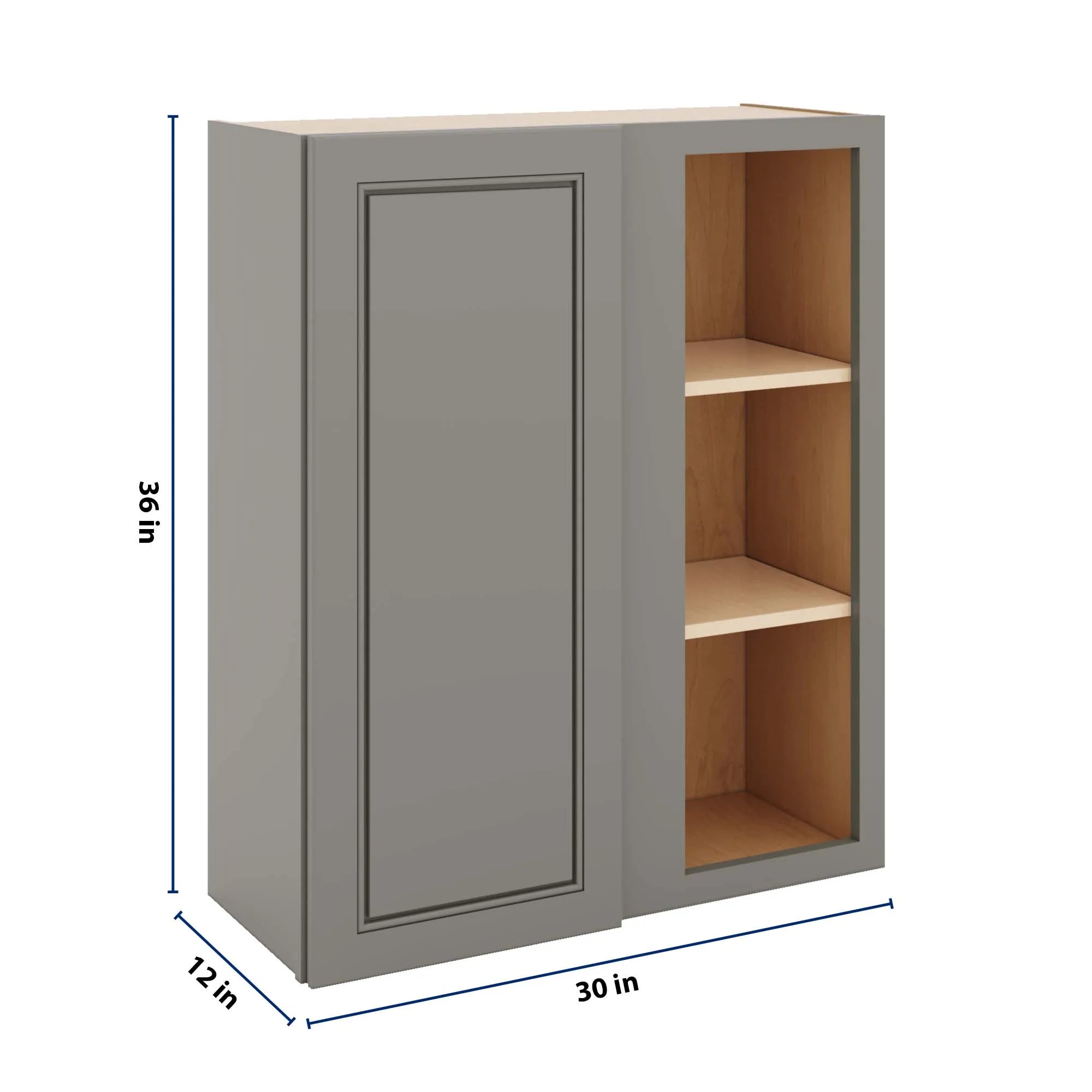 J&K Greige K3 Blind Wall Cabinet - 30" W x 36" H