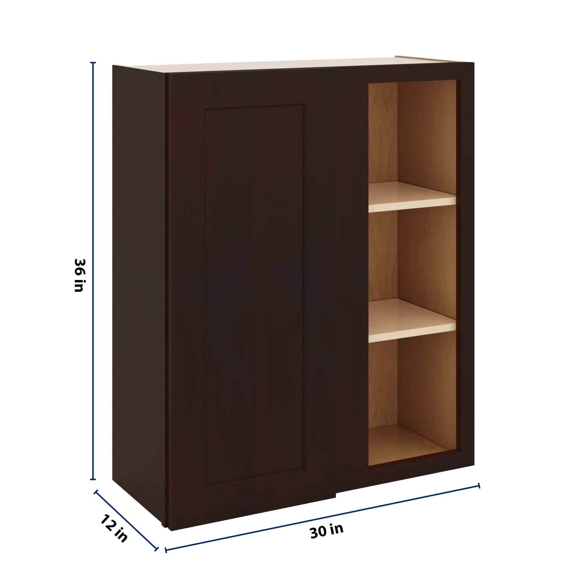 J&K Java Coffee S1 Blind Wall Cabinet - 30" W x 36" H